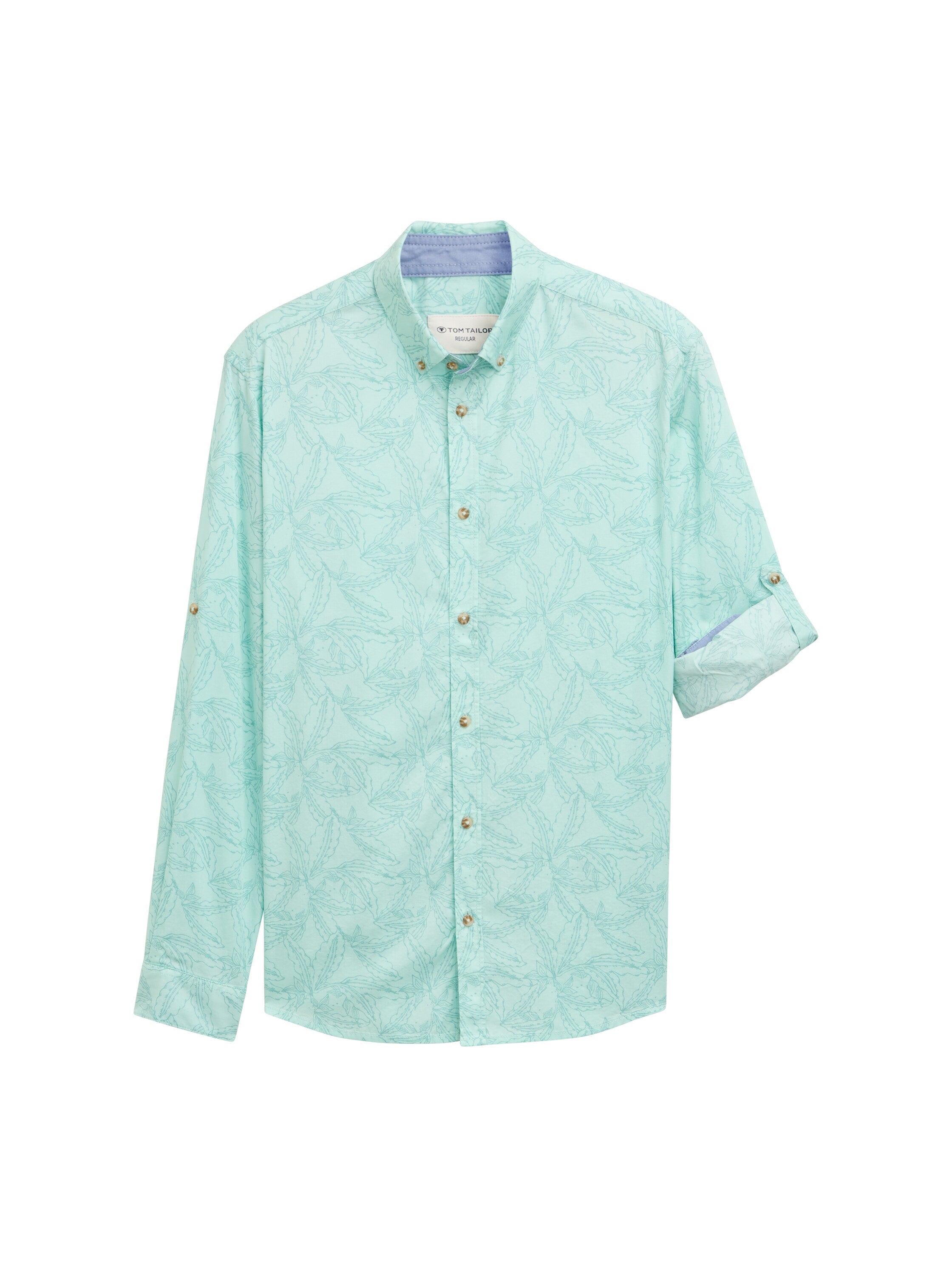 Tom Tailor Mint Shirt With Adjustable Sleeve Length