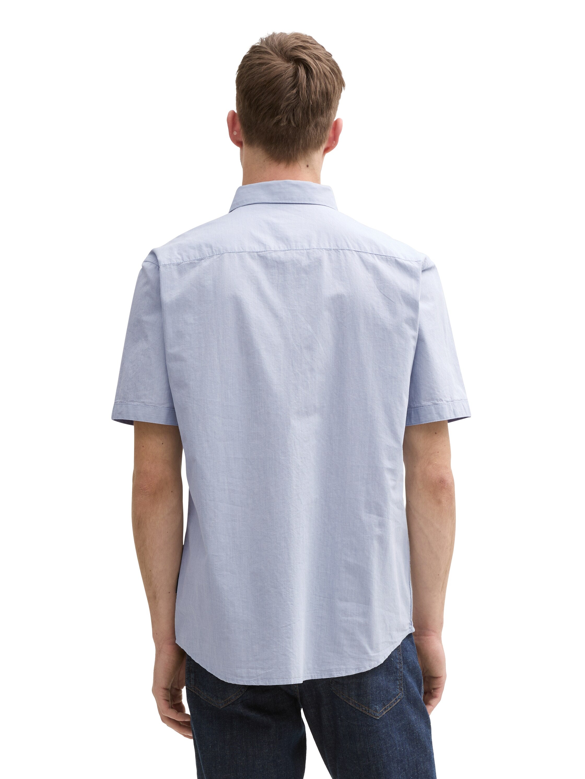 Tom Tailor Short Sleeved Dove Blue Shirt