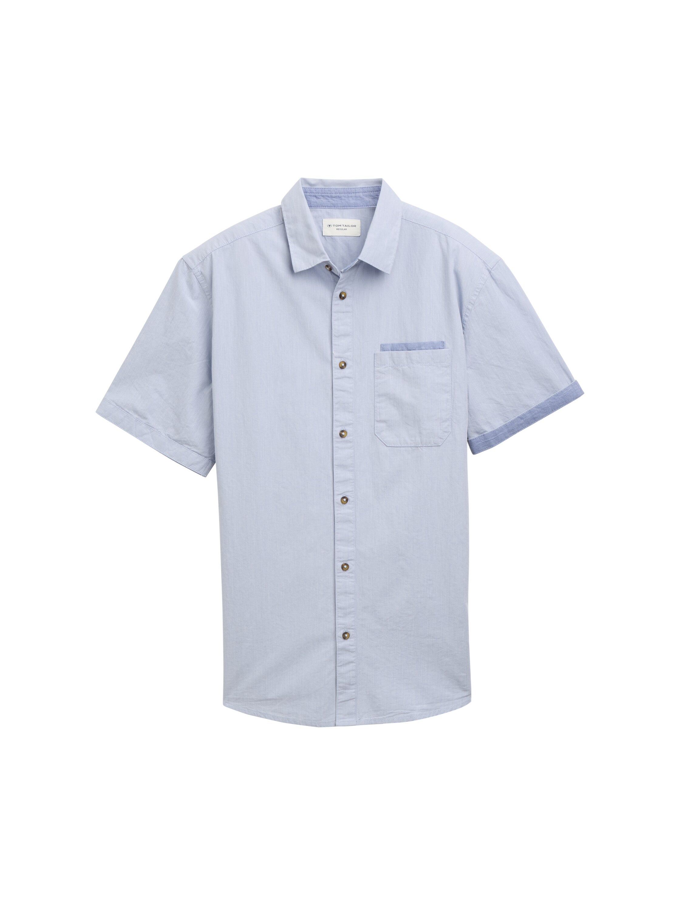 Tom Tailor Short Sleeved Dove Blue Shirt