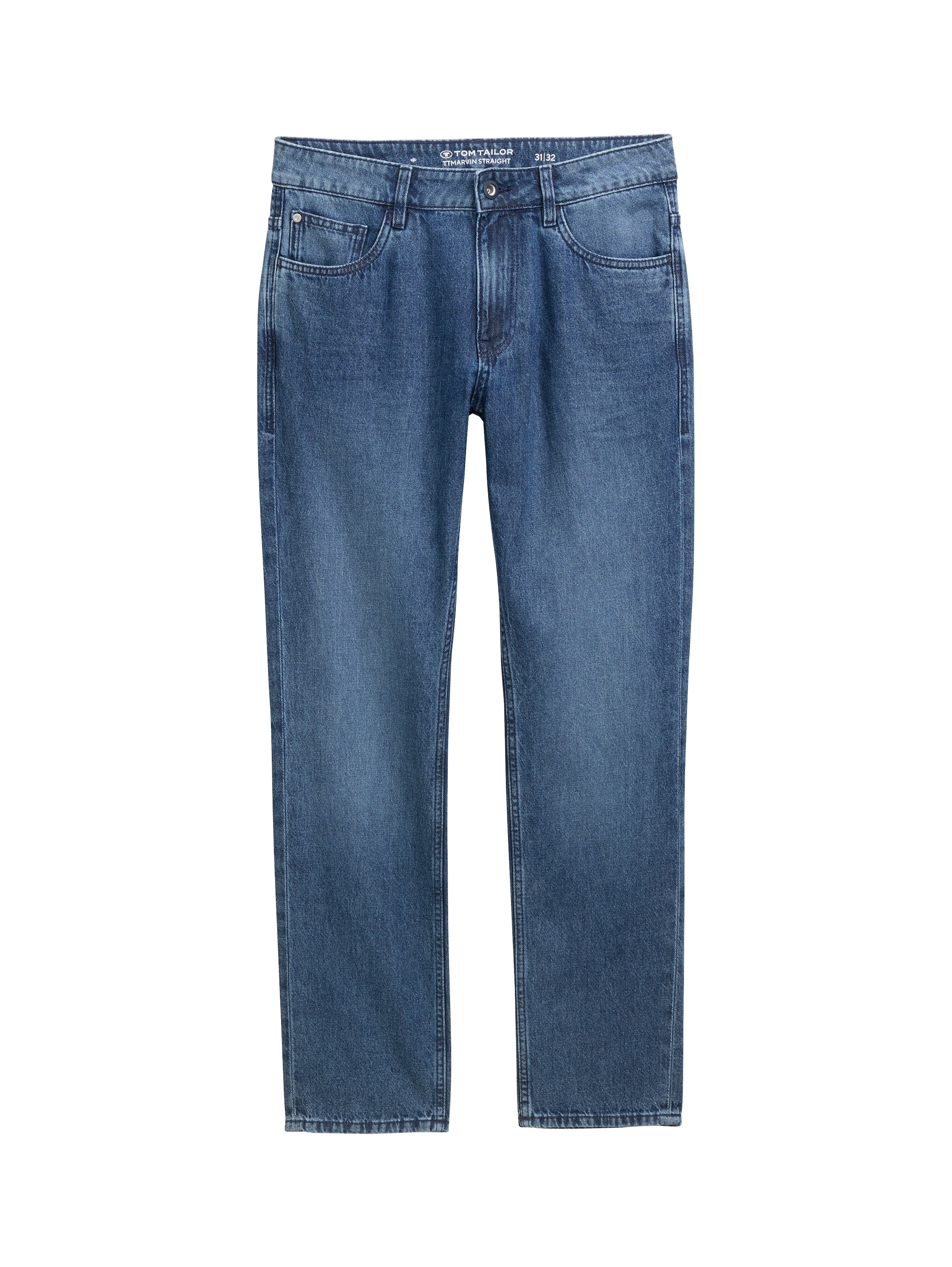 Tom Tailor Mid Stone Blue Denim Straight Jeans