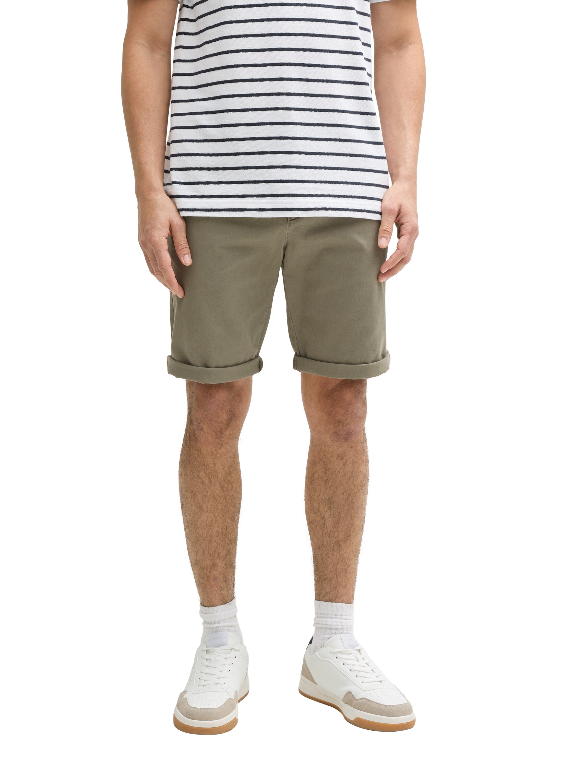 Tom Tailor Smokey Olive Green Slim Chino Short