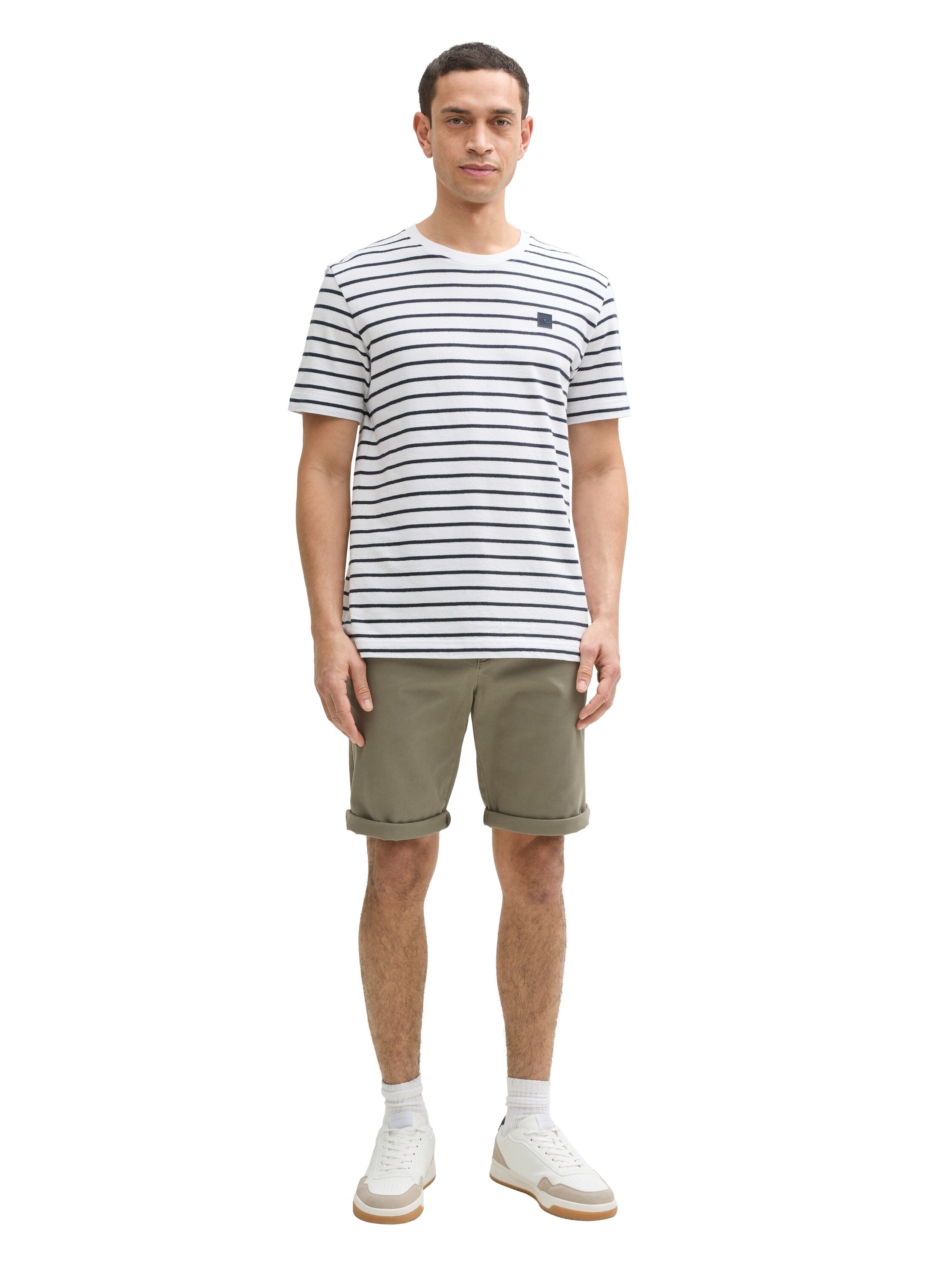 Tom Tailor Smokey Olive Green Slim Chino Short