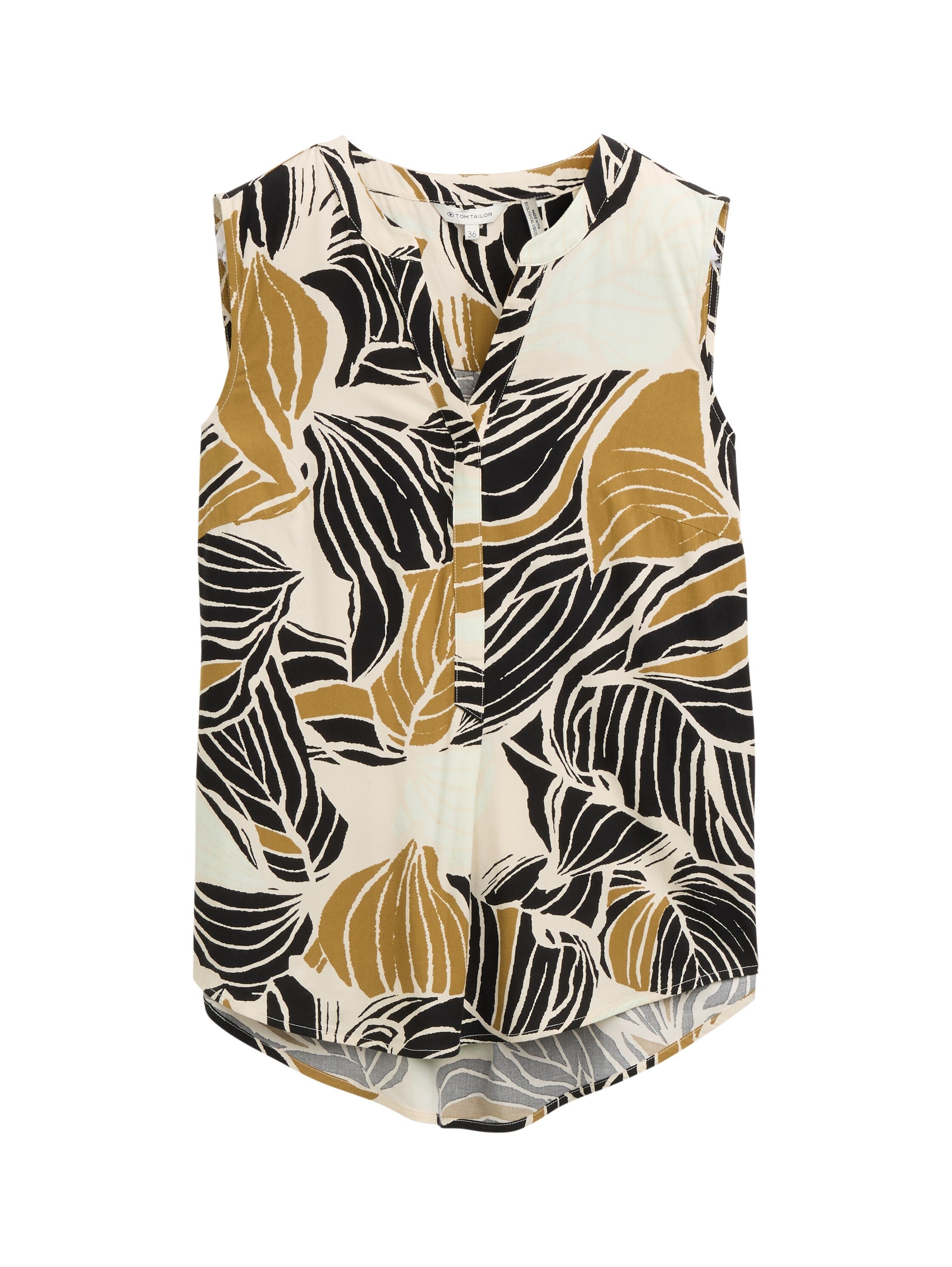 Tom Tailor Neutral Shirt With Leaves Design