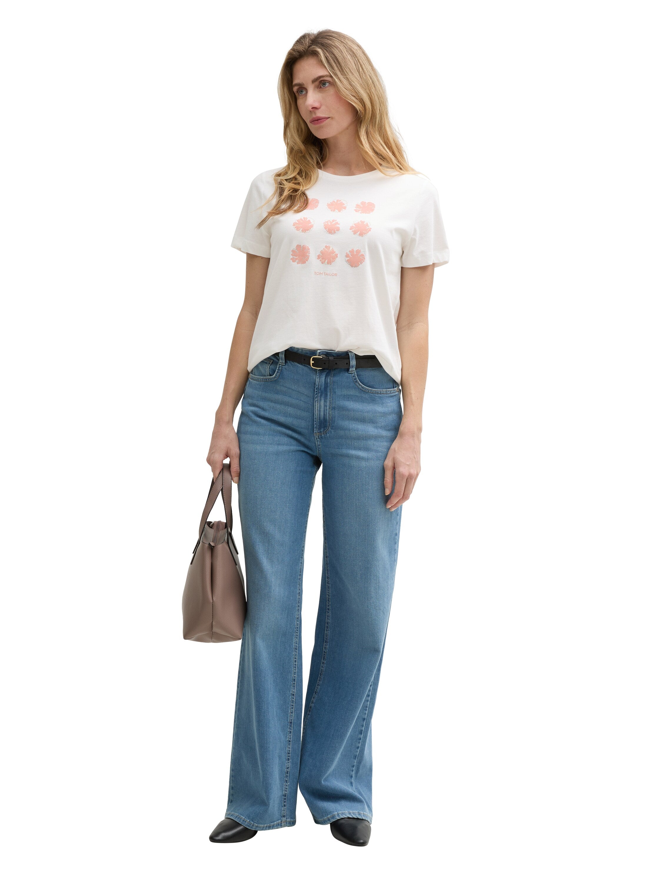 Tom Tailor White T-Shirt With Print