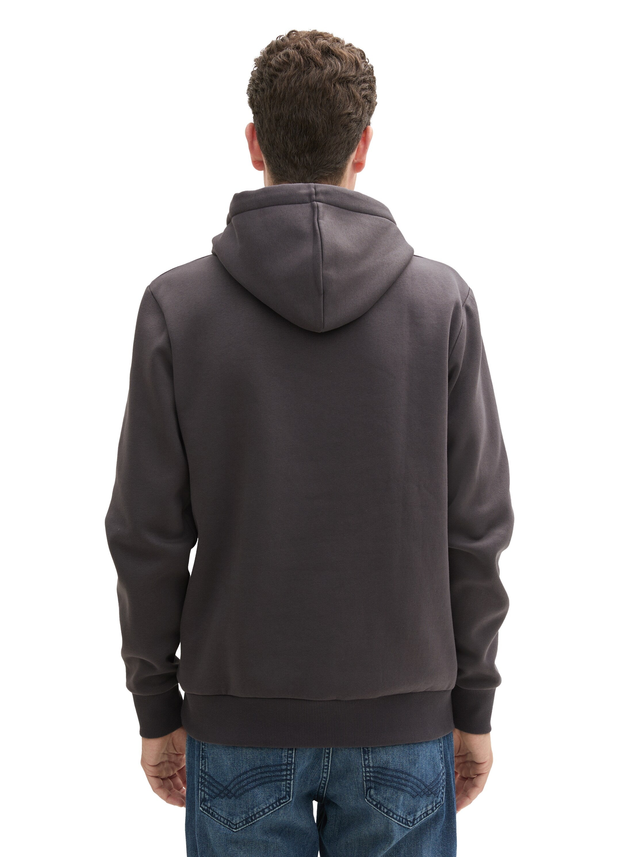 Tom Tailor Dark Grey Hoodie With Front Logo