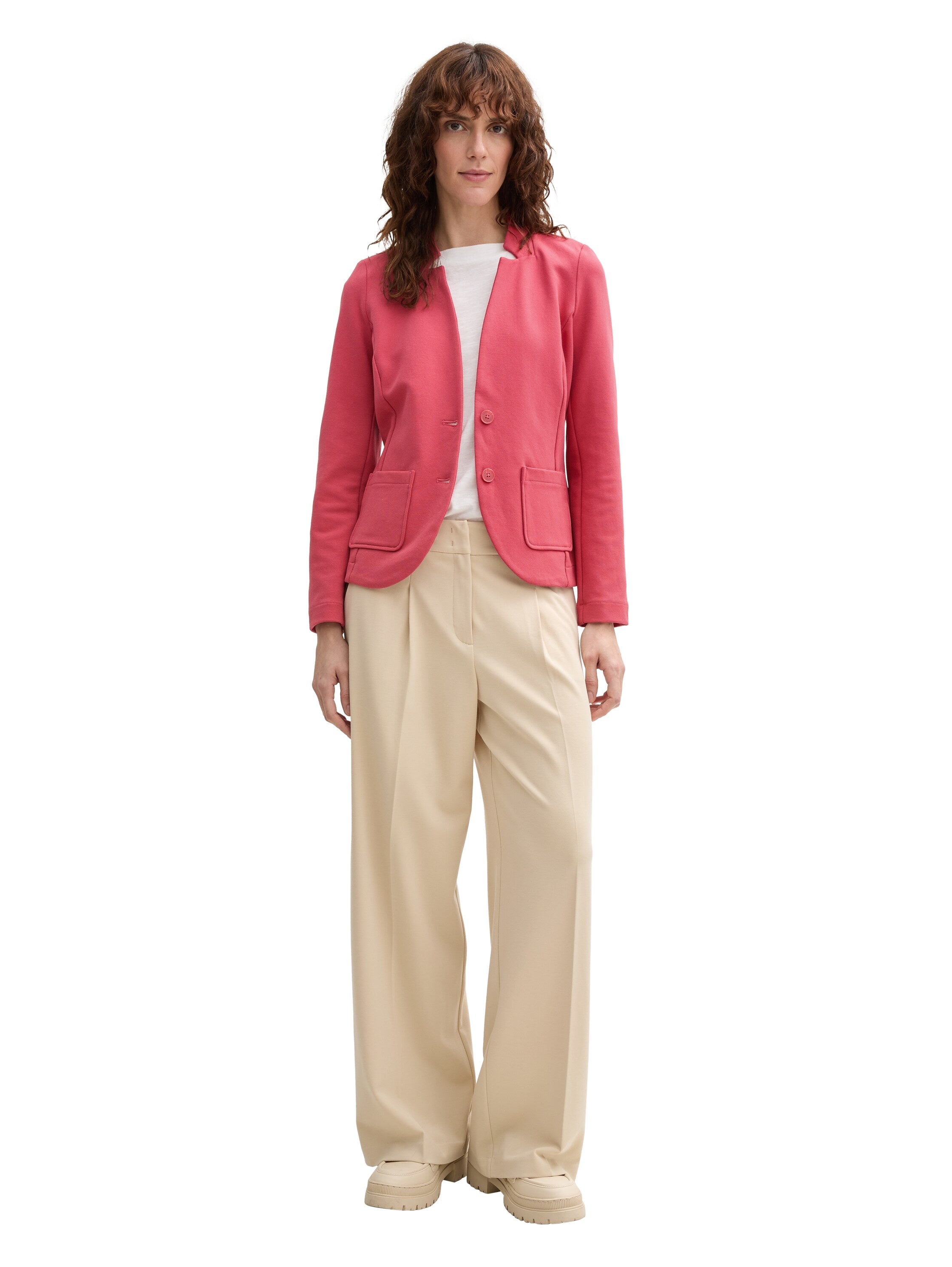 Tom Tailor Berry Red Slim Fit Blazer