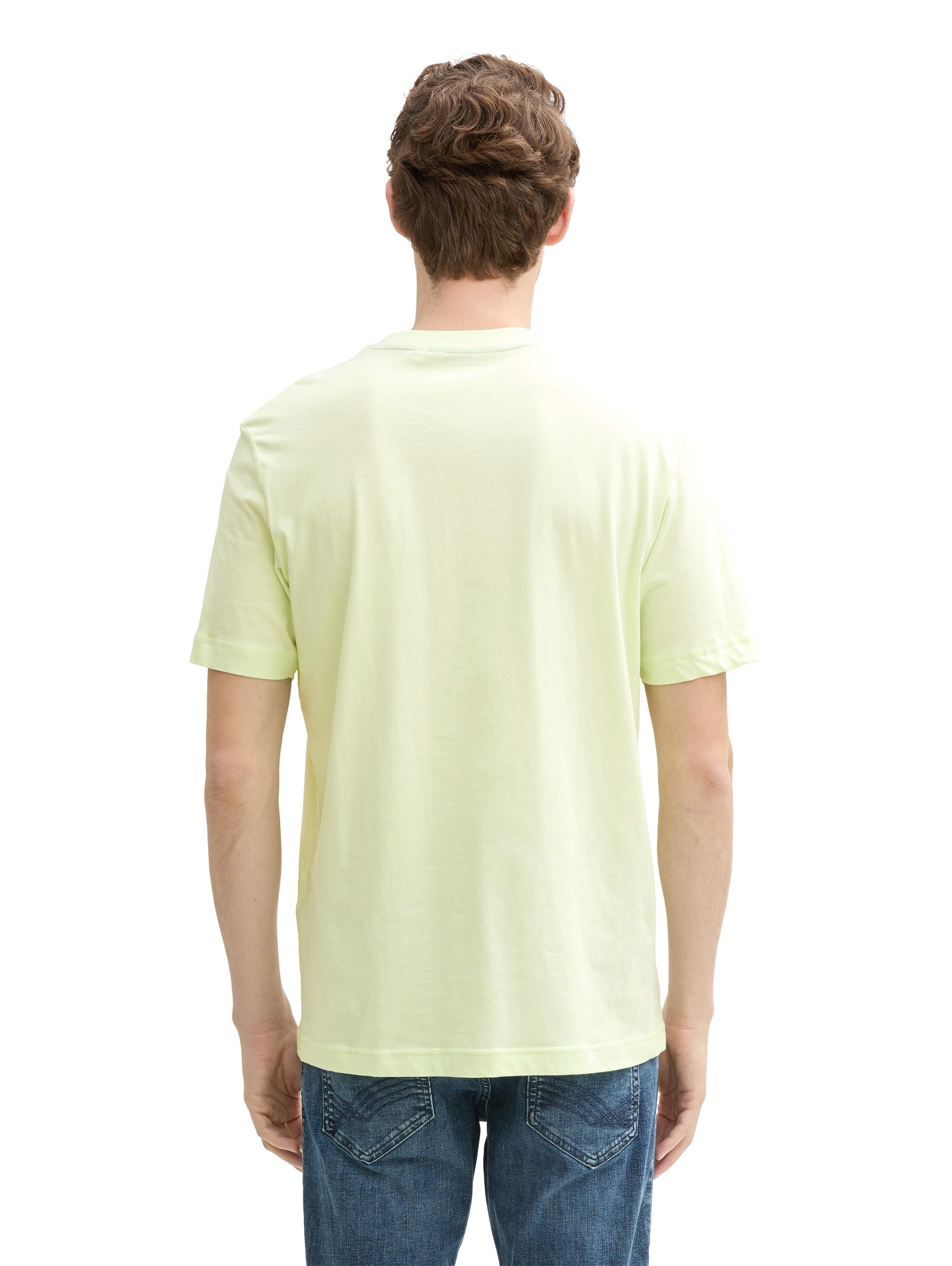 Tom Tailor Lime Cream Green T-shirt With Logo Print