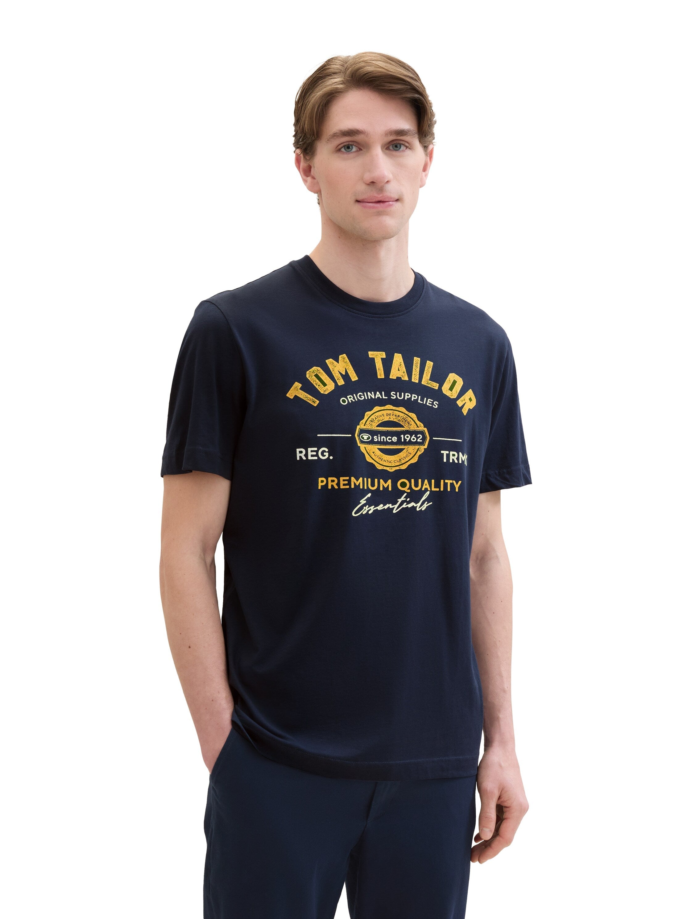 Tom Tailor Dark Blue T-shirt With Logo Print
