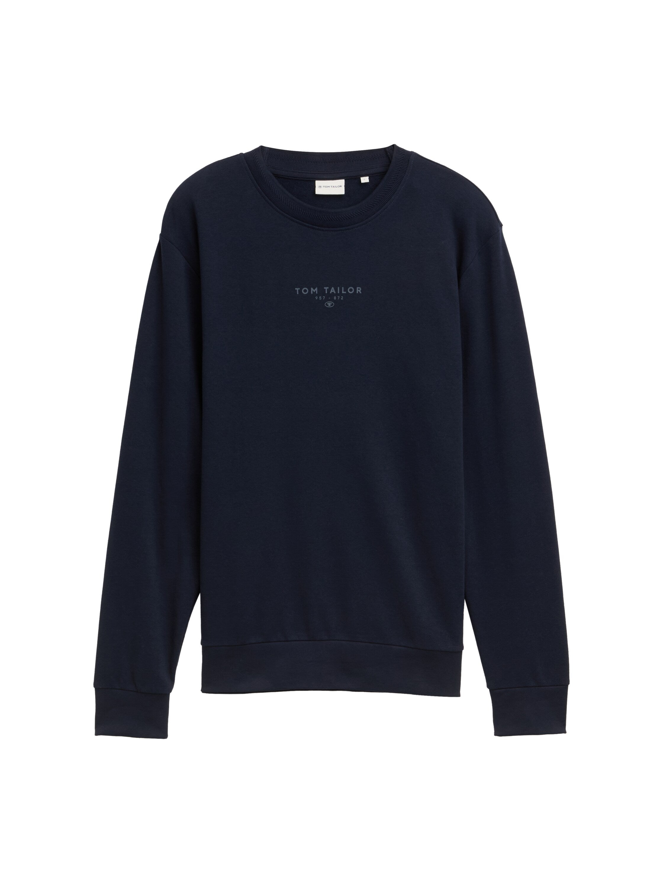 Tom Tailor Cotton Navy Round Neck Sweater
