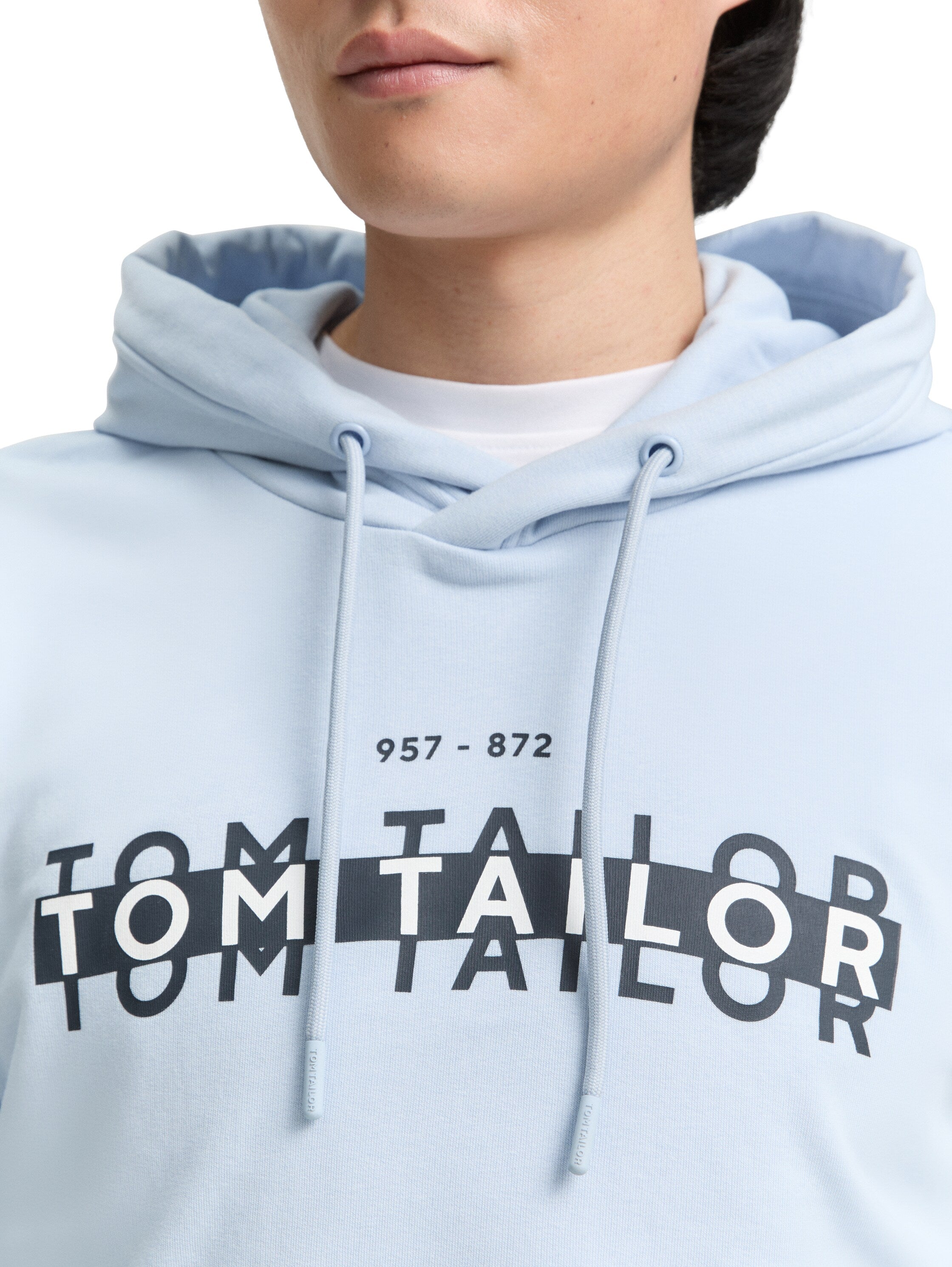 Tom Tailor Blue Hoodie With Front Logo
