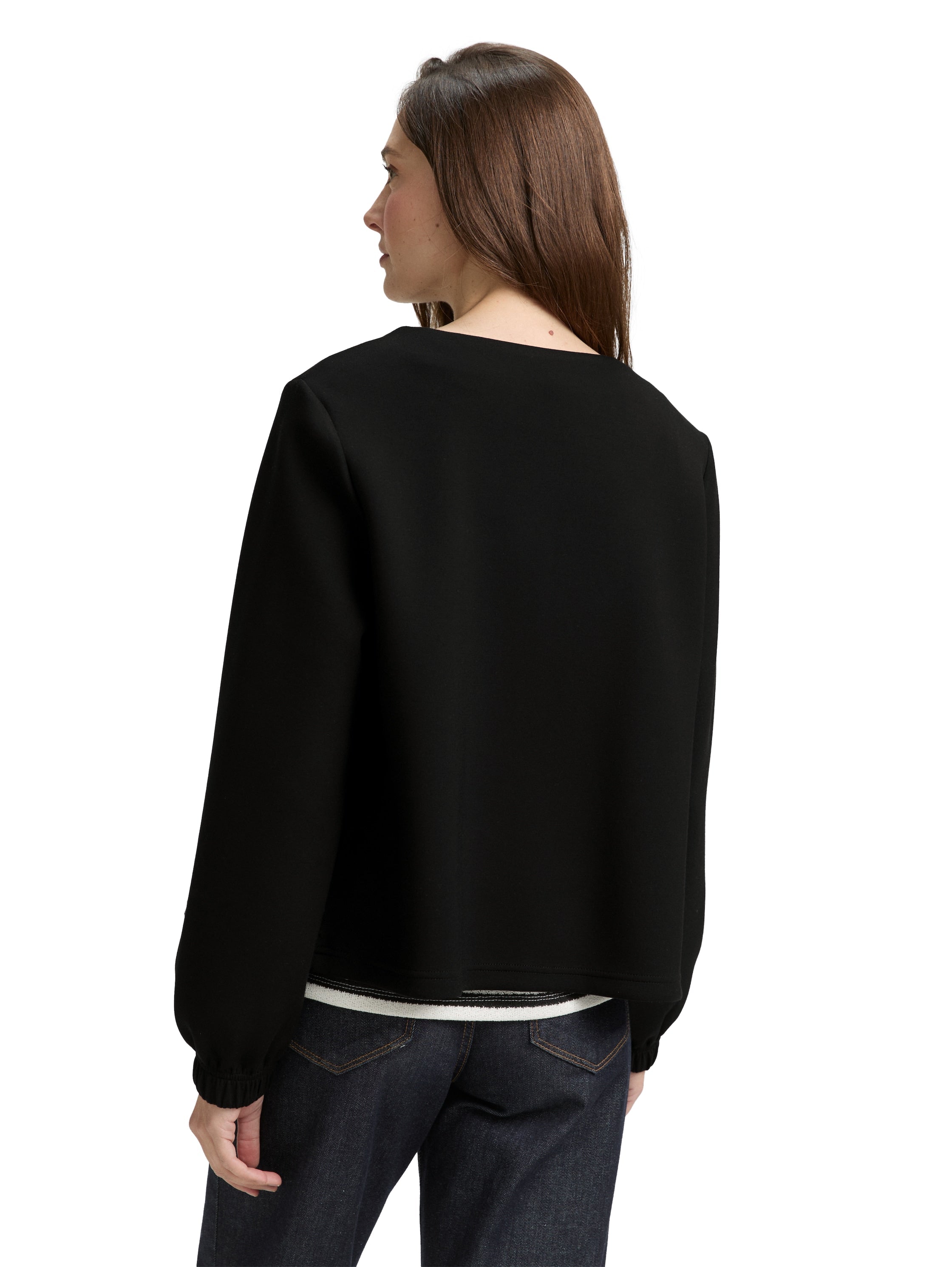 Tom Tailor Black Cardigan With Side Pocket