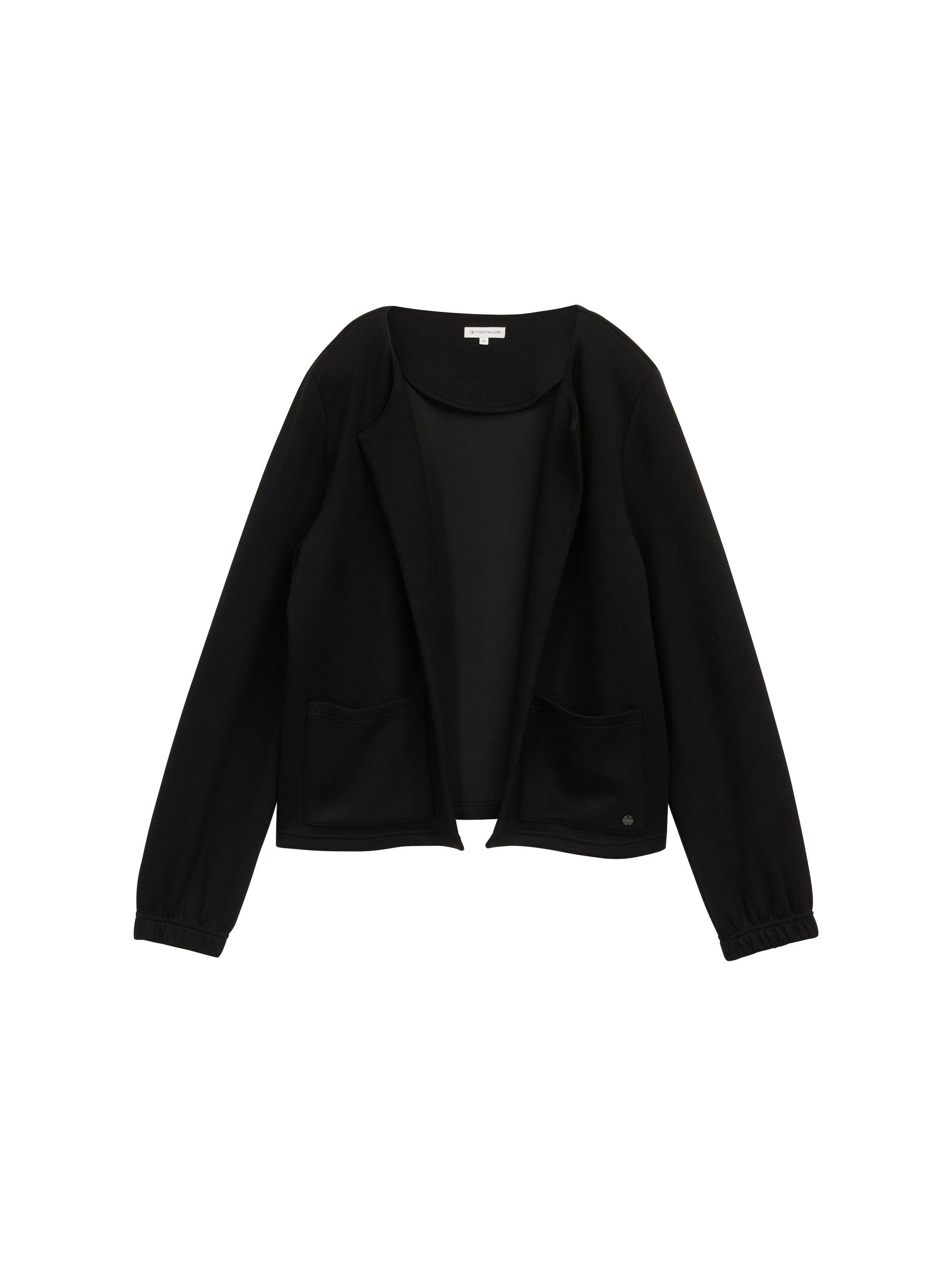 Tom Tailor Black Cardigan With Side Pocket