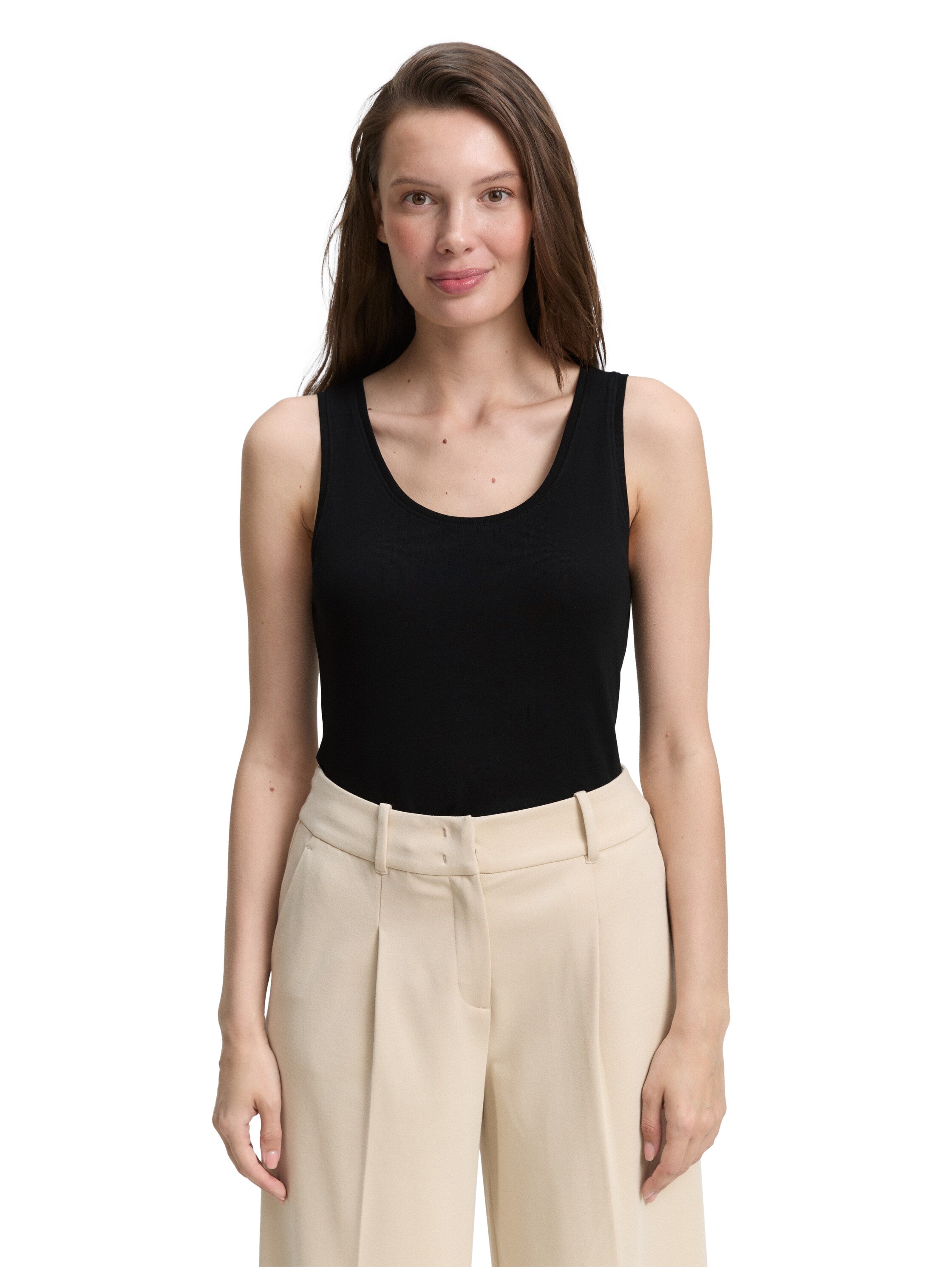 Tom Tailor Crew Neck Black Basic T-shirt