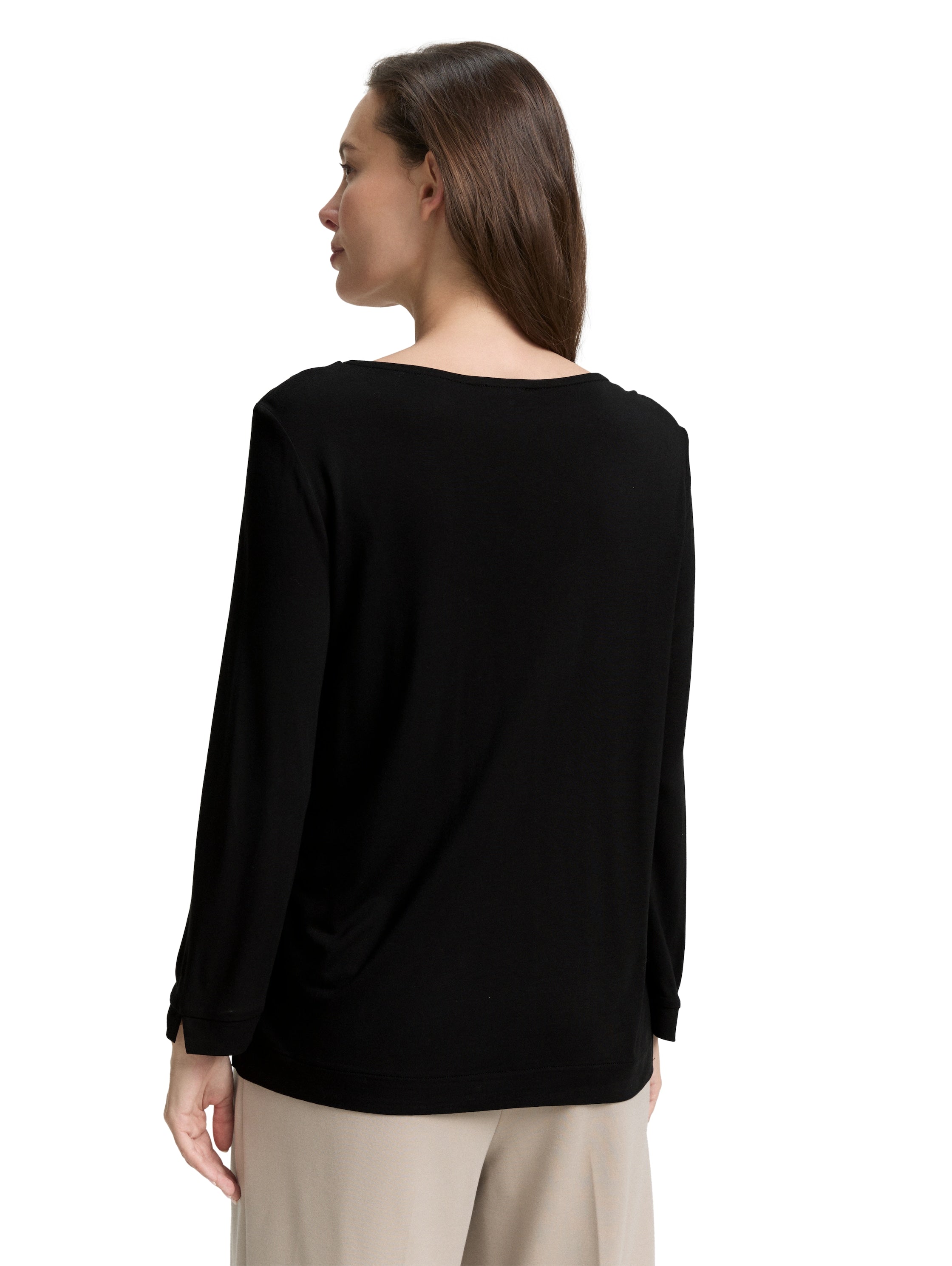 Tom Tailor Long Sleeved Top In Material Mix