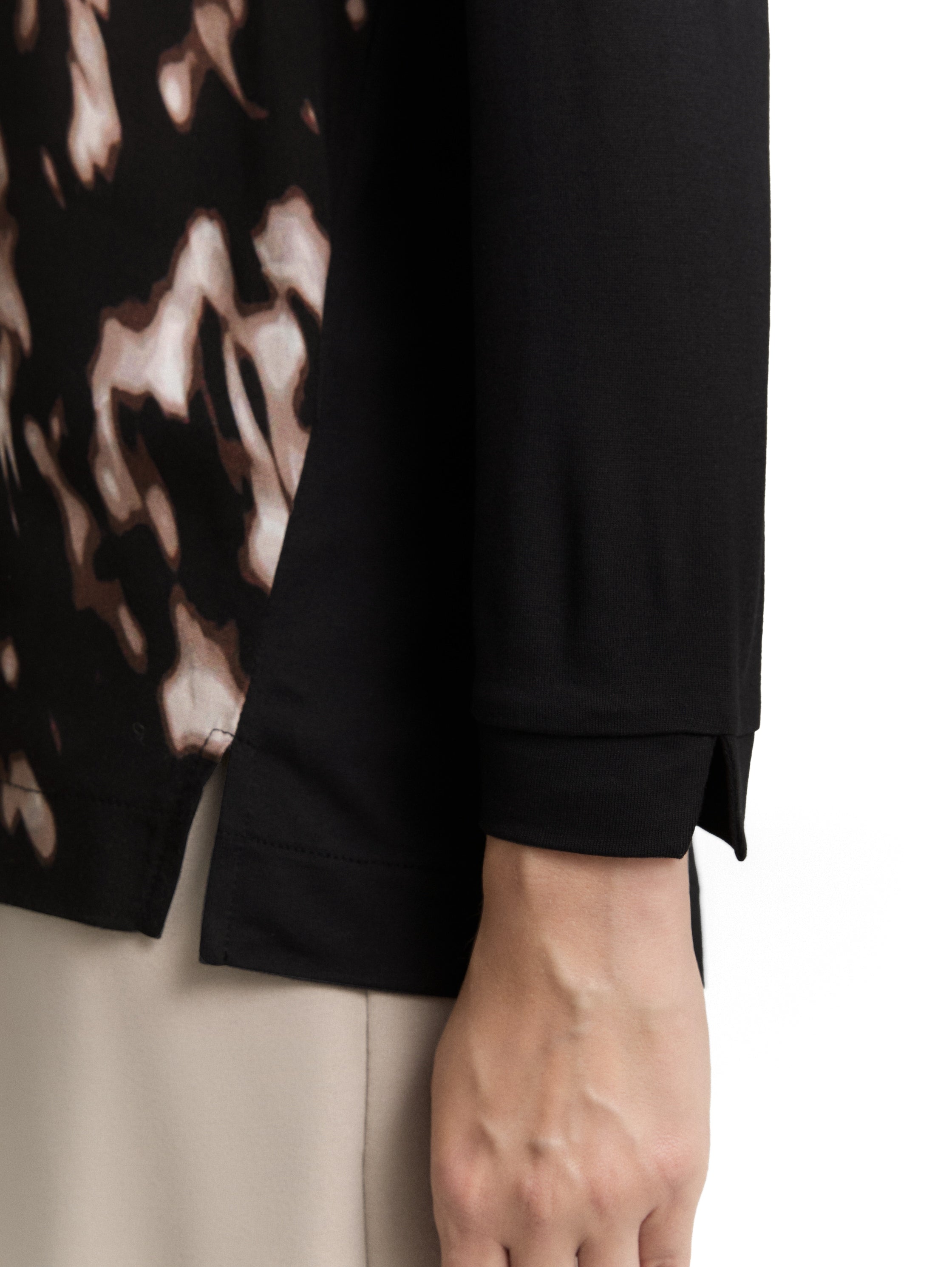 Tom Tailor Long Sleeved Top In Material Mix