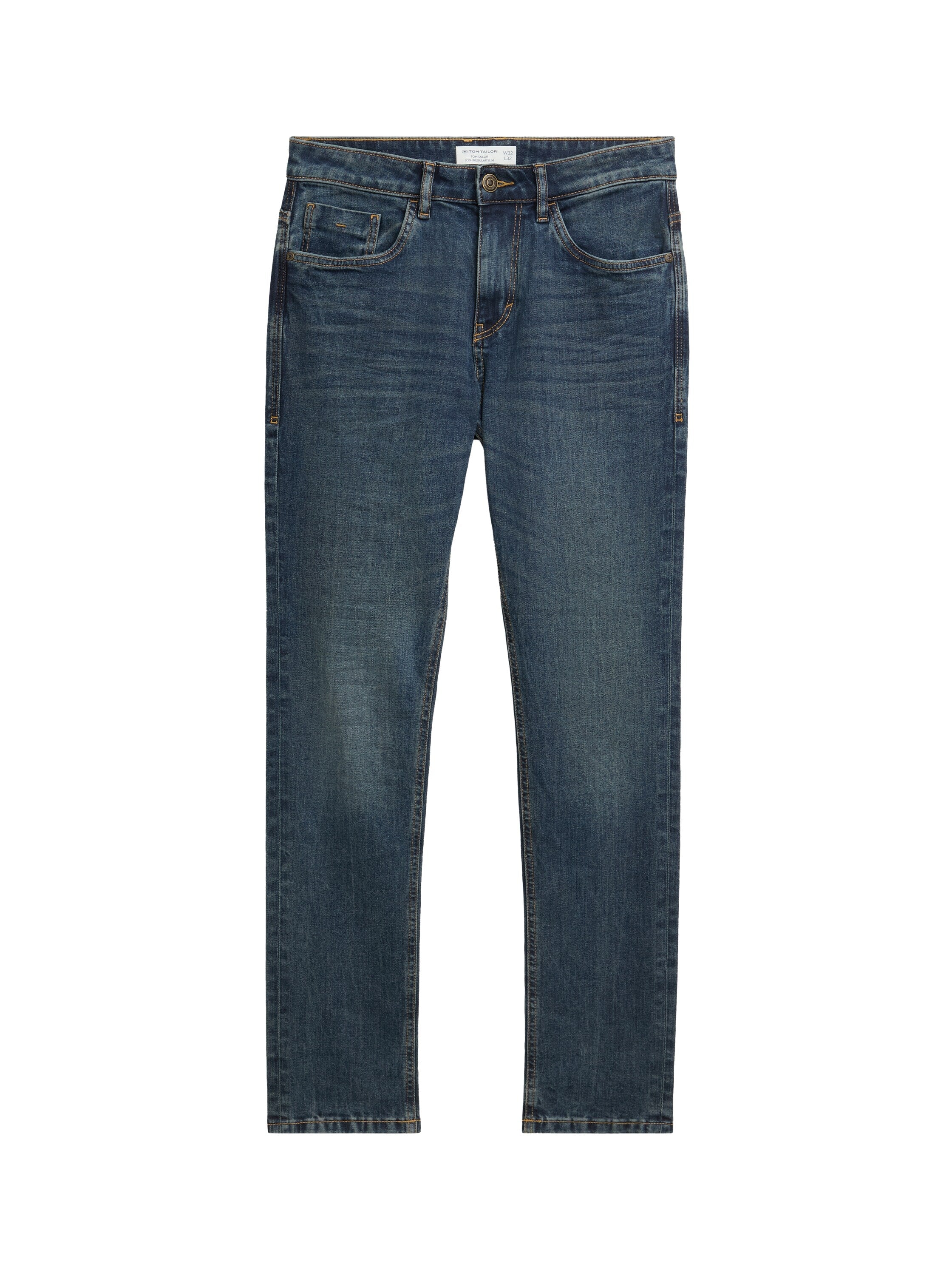 Tom Tailor Blue Washed Regular Slim Jeans With Stretch