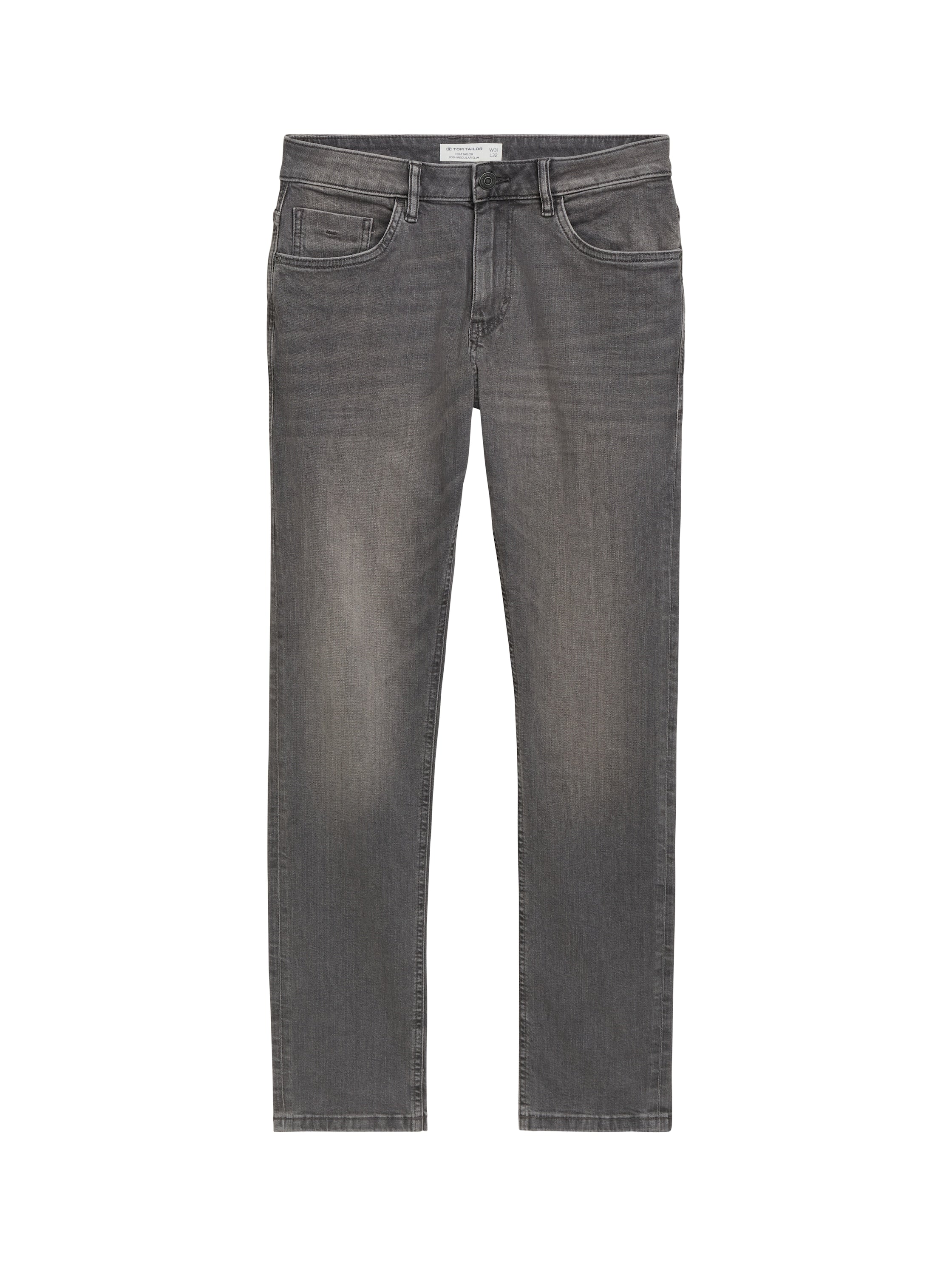 Tom Tailor Light Grey Washed Regular Slim Jeans With Stretch