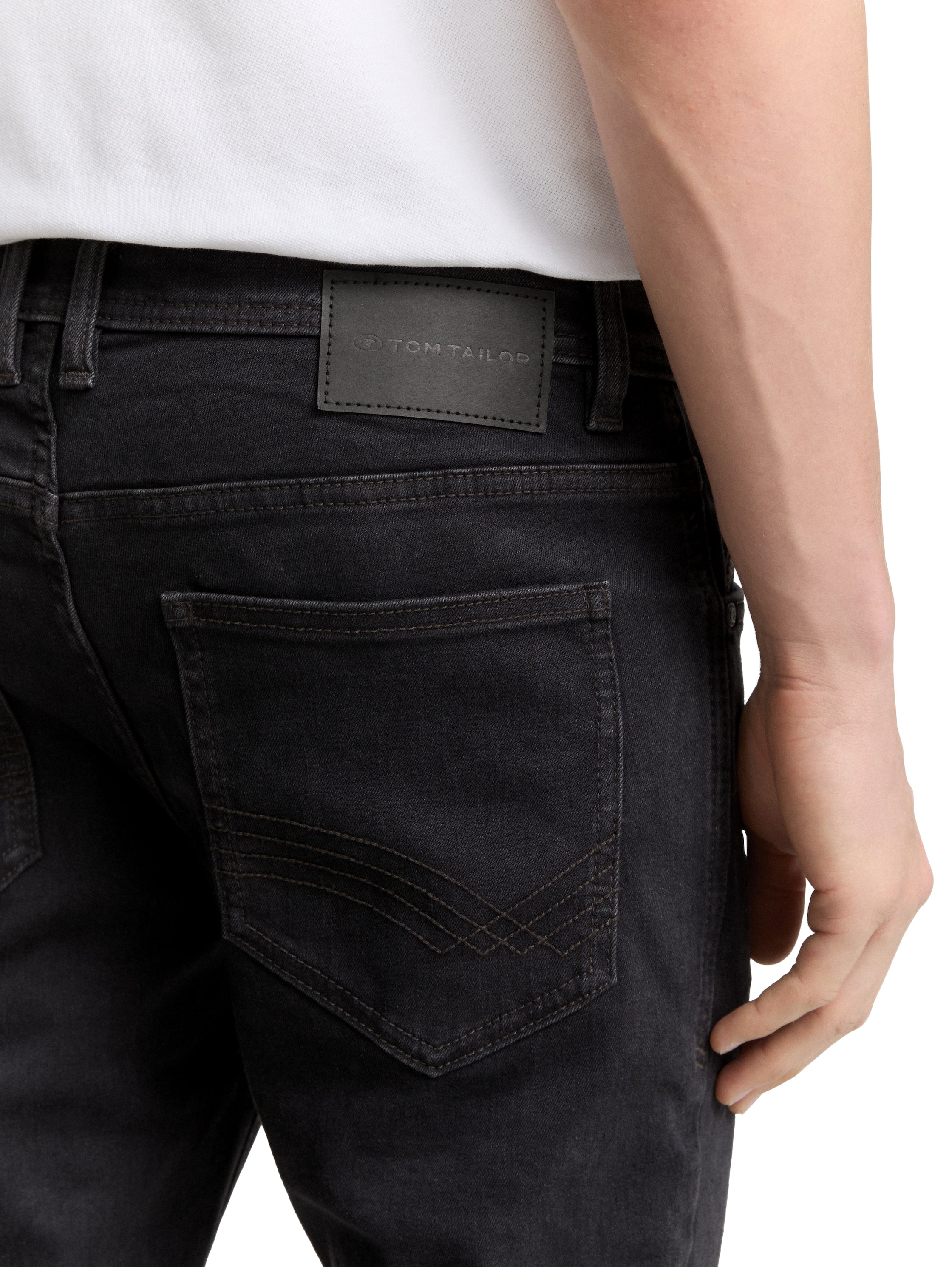 Tom Tailor Troy Slim Clean Rinsed Black Denim Jeans With Stretch