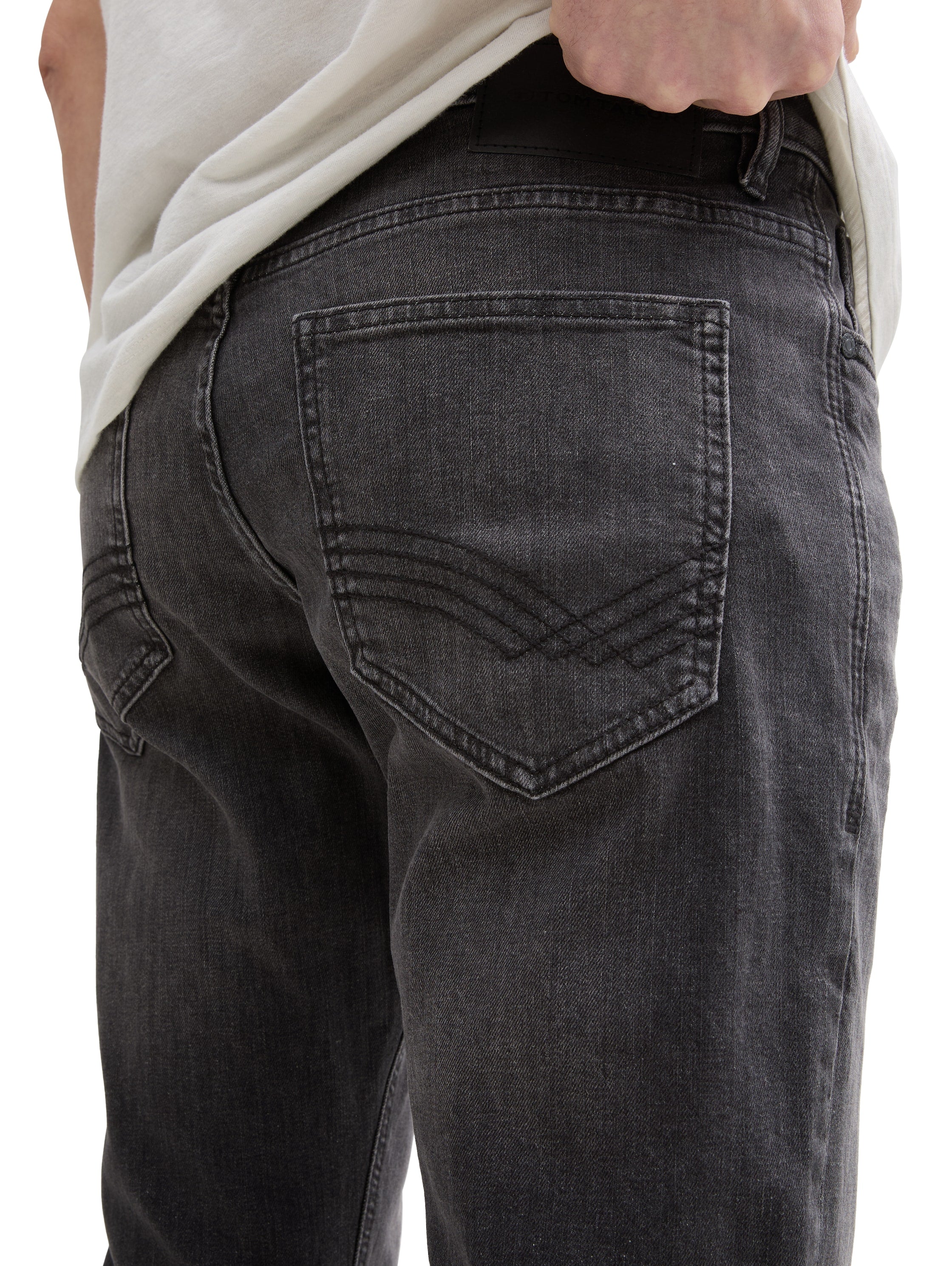 Tom Tailor Used Dark Stone Black Denim Regular Fit Jeans
