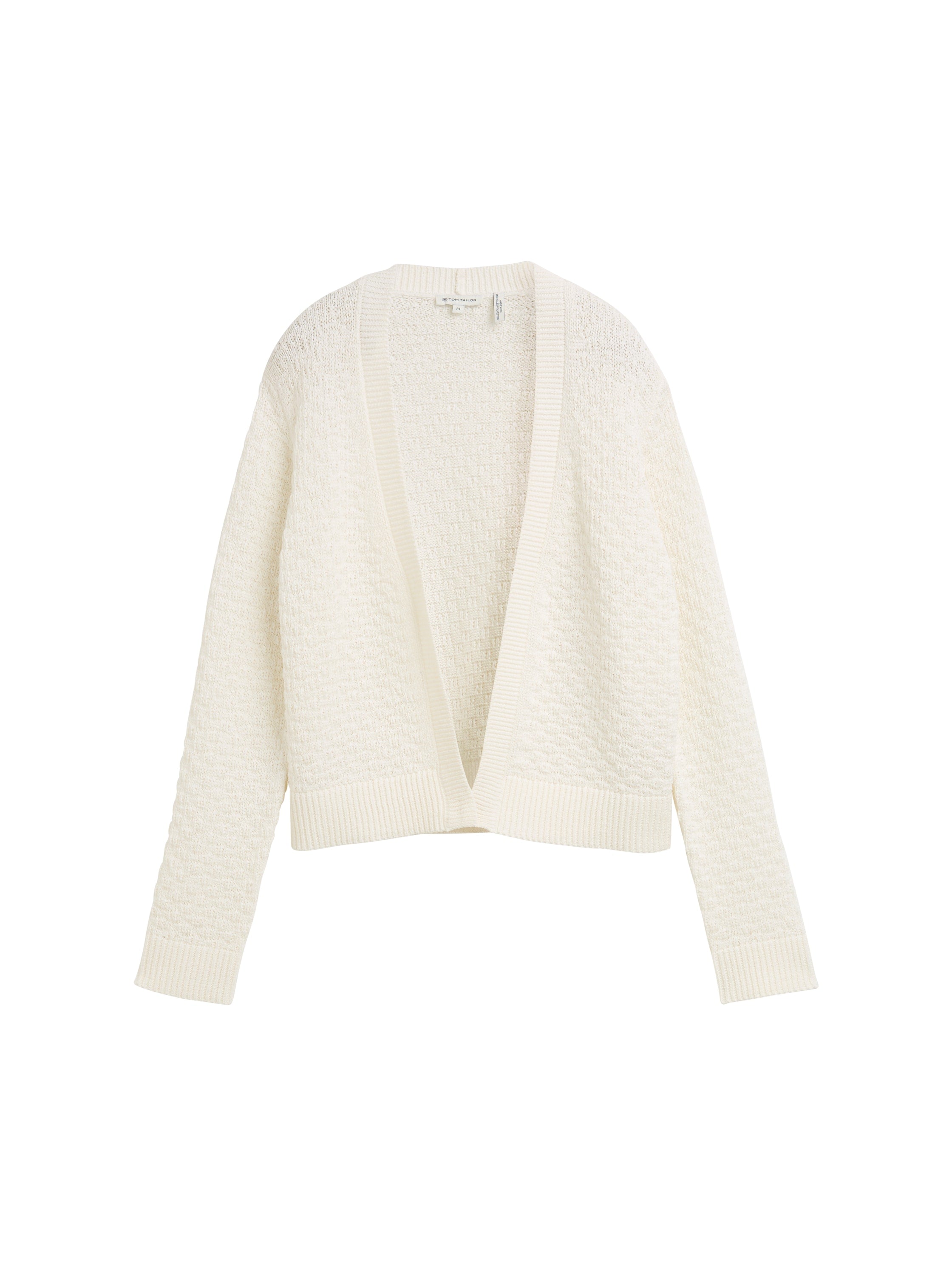 Tom Tailor Offwhite Cardigan With Structure