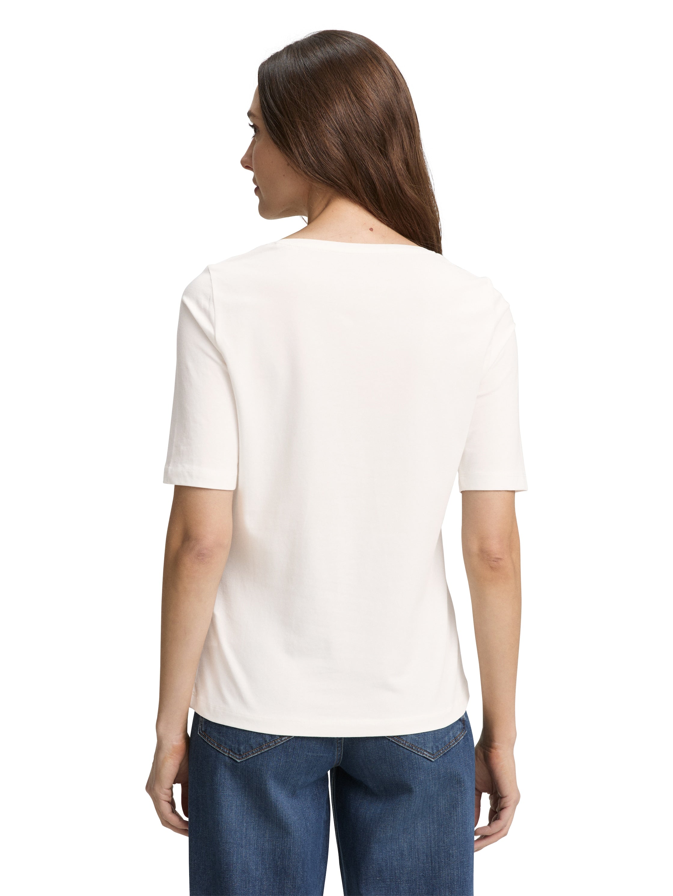Tom Tailor Offwhite T-shirt With A Print