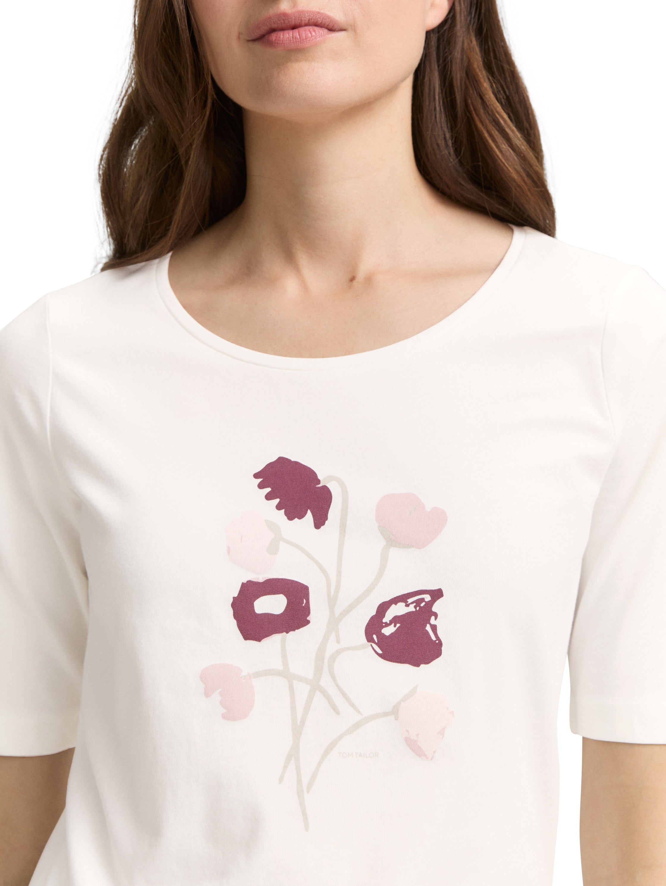 Tom Tailor Offwhite T-shirt With A Print