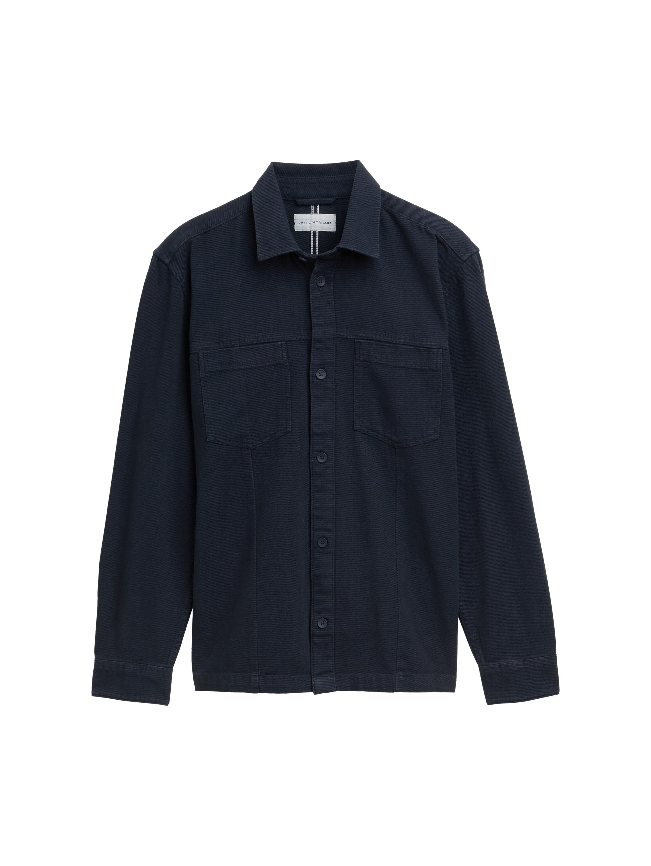 Tom Tailor Navy Overshirt With Breast Pockets