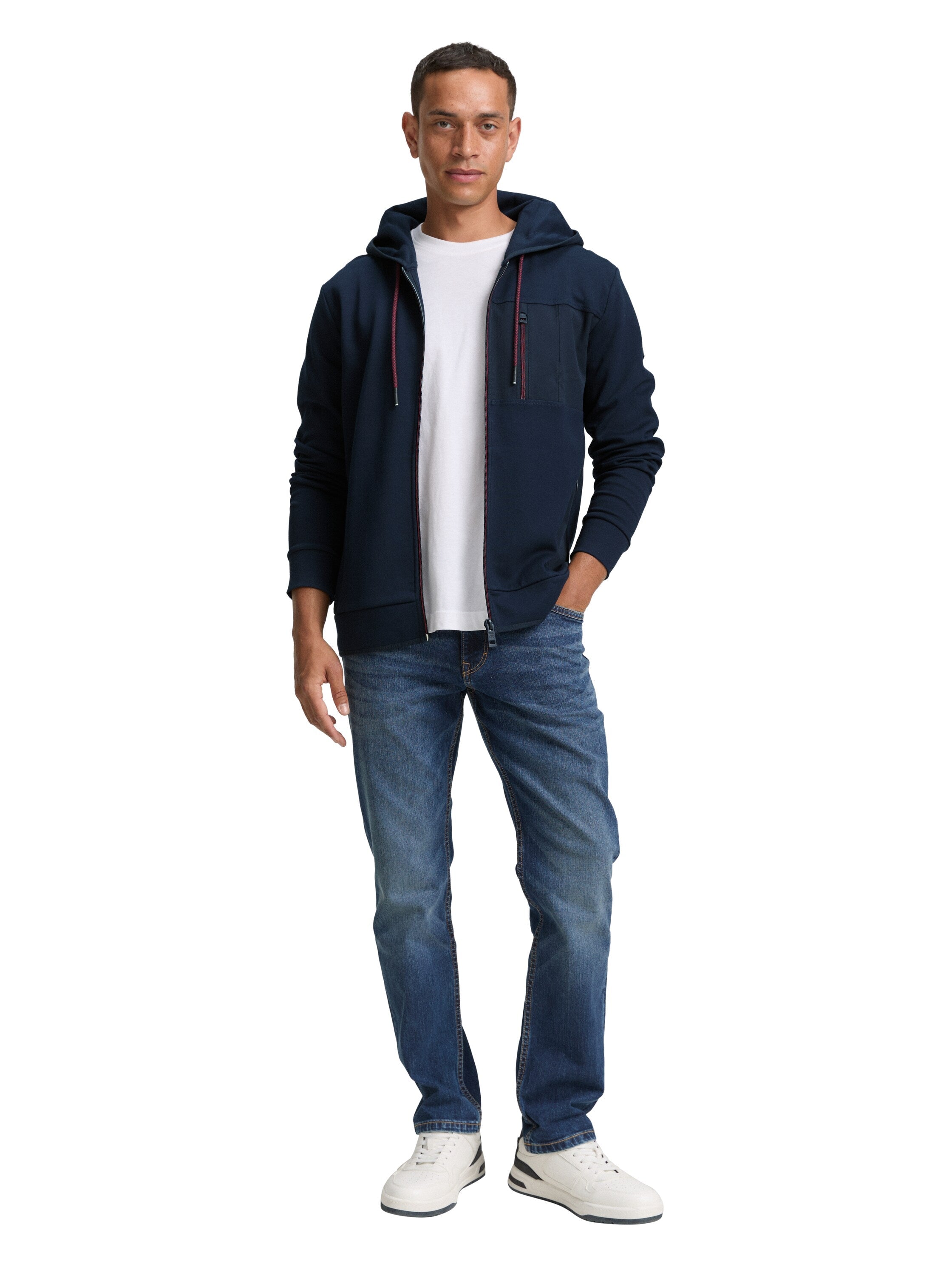 Tom tailor Navy Zippered Cotton Jacket