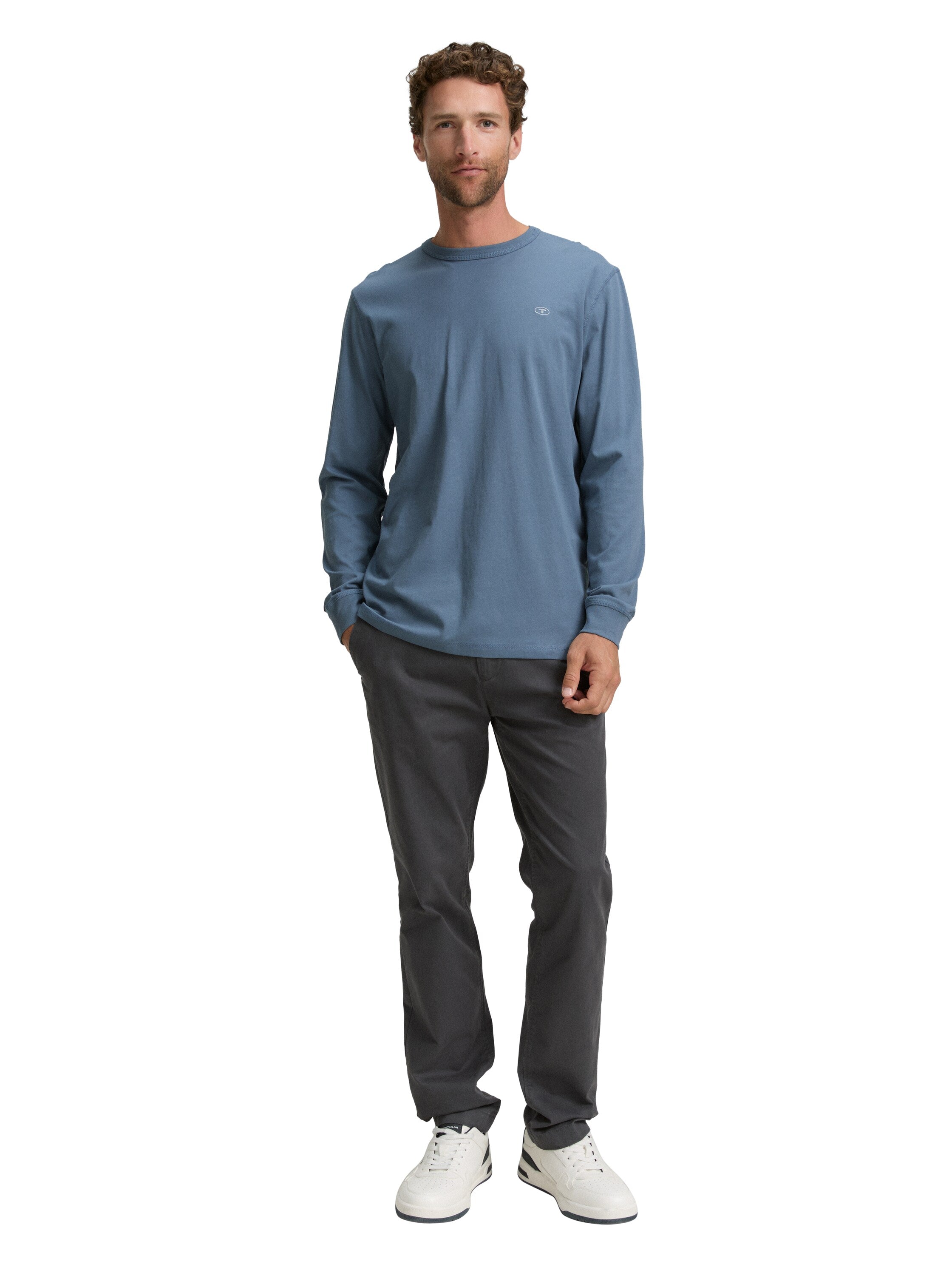 Tom Tailor Basic Long Sleeved Blue Sweater