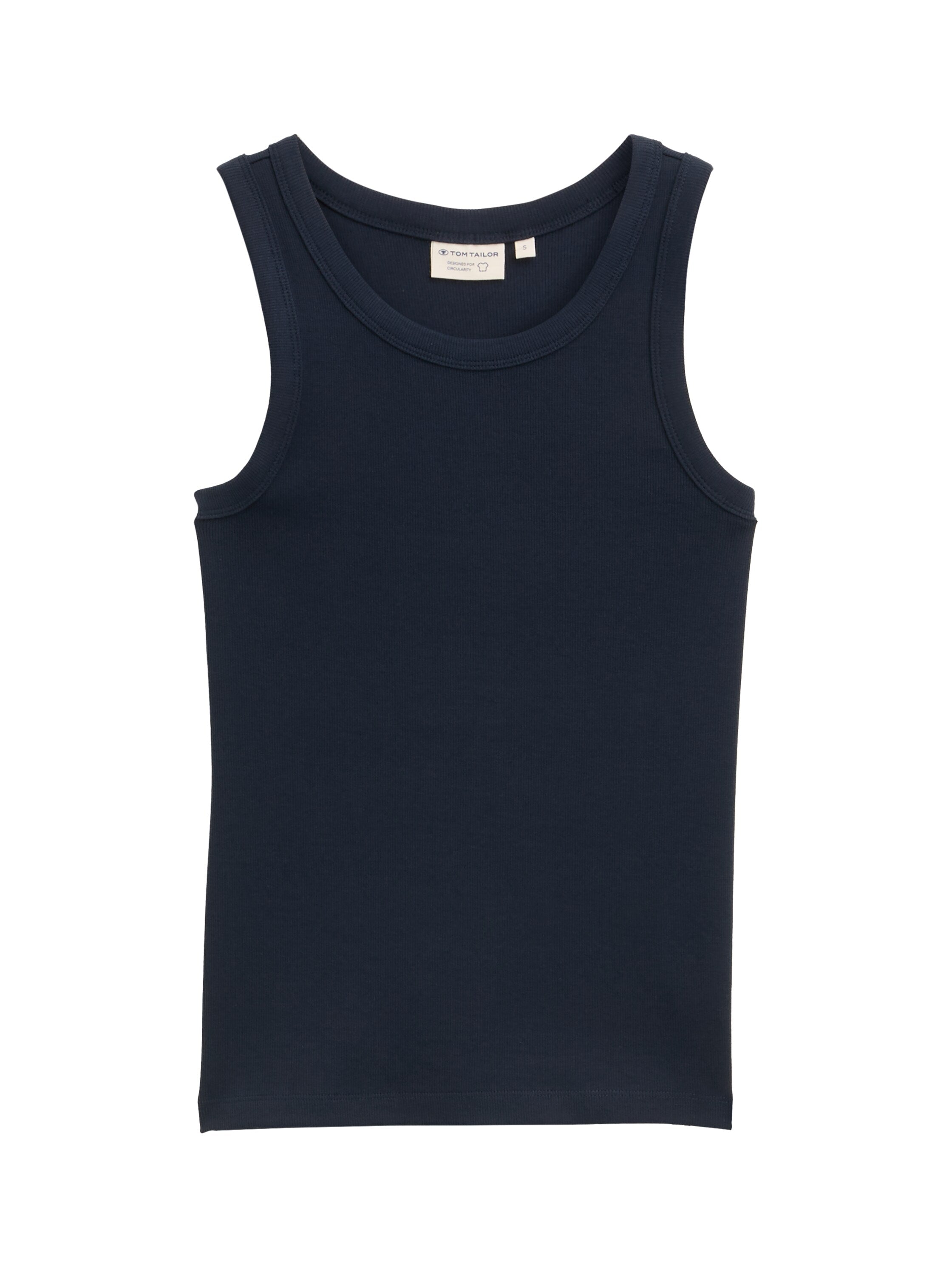 Tom Tailor Navy Basic Ribbed T-shirt