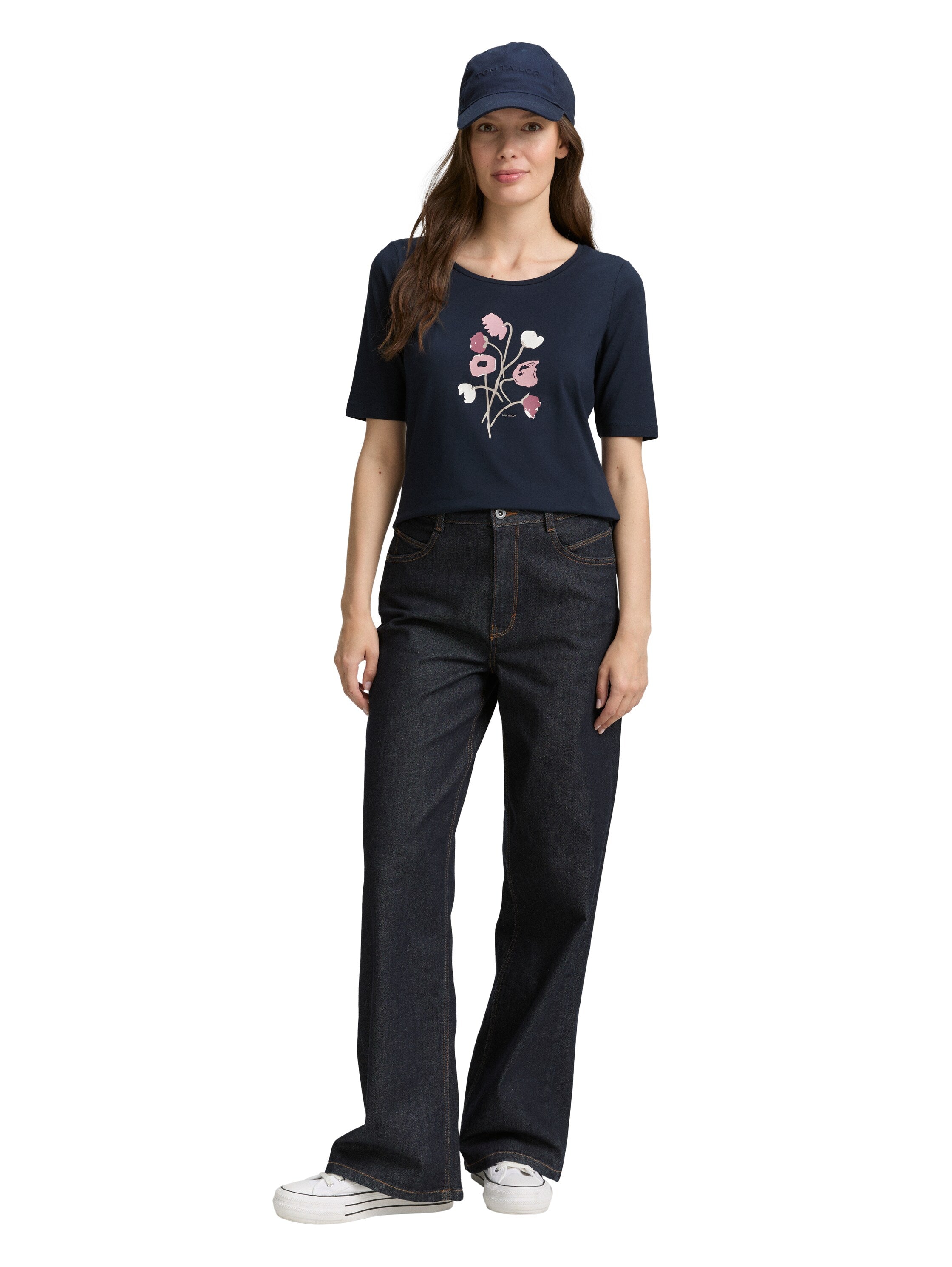 Tom Tailor Navy T-shirt With A Print