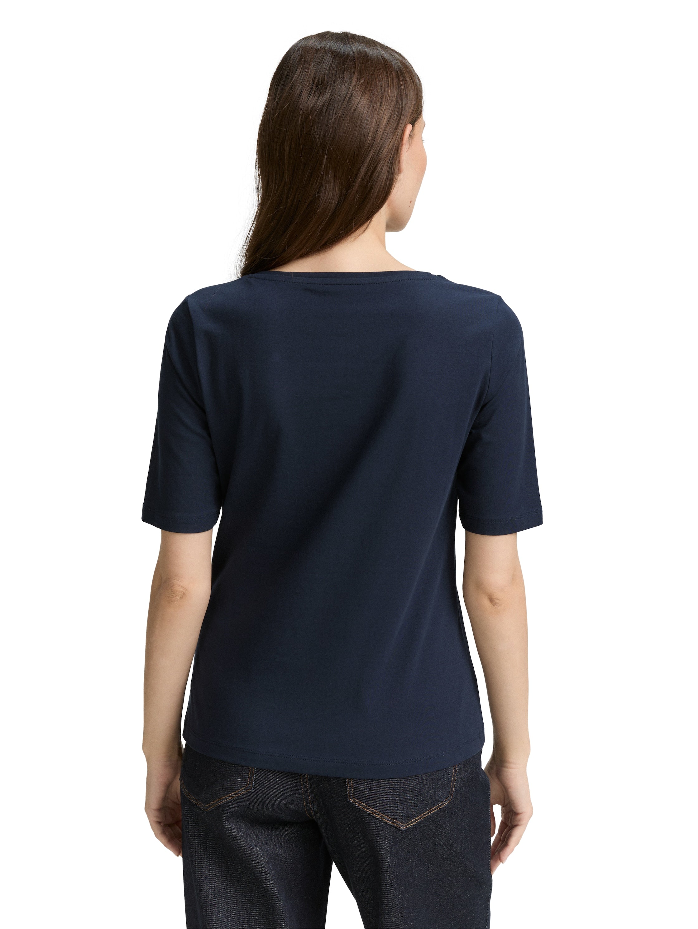Tom Tailor Navy T-shirt With A Print