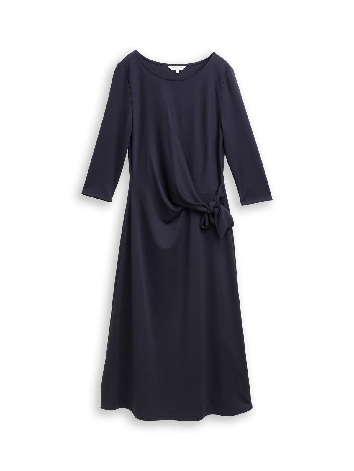 Tom Tailor Unar Eclipse Jersey Midi Dress With Knot Detail
