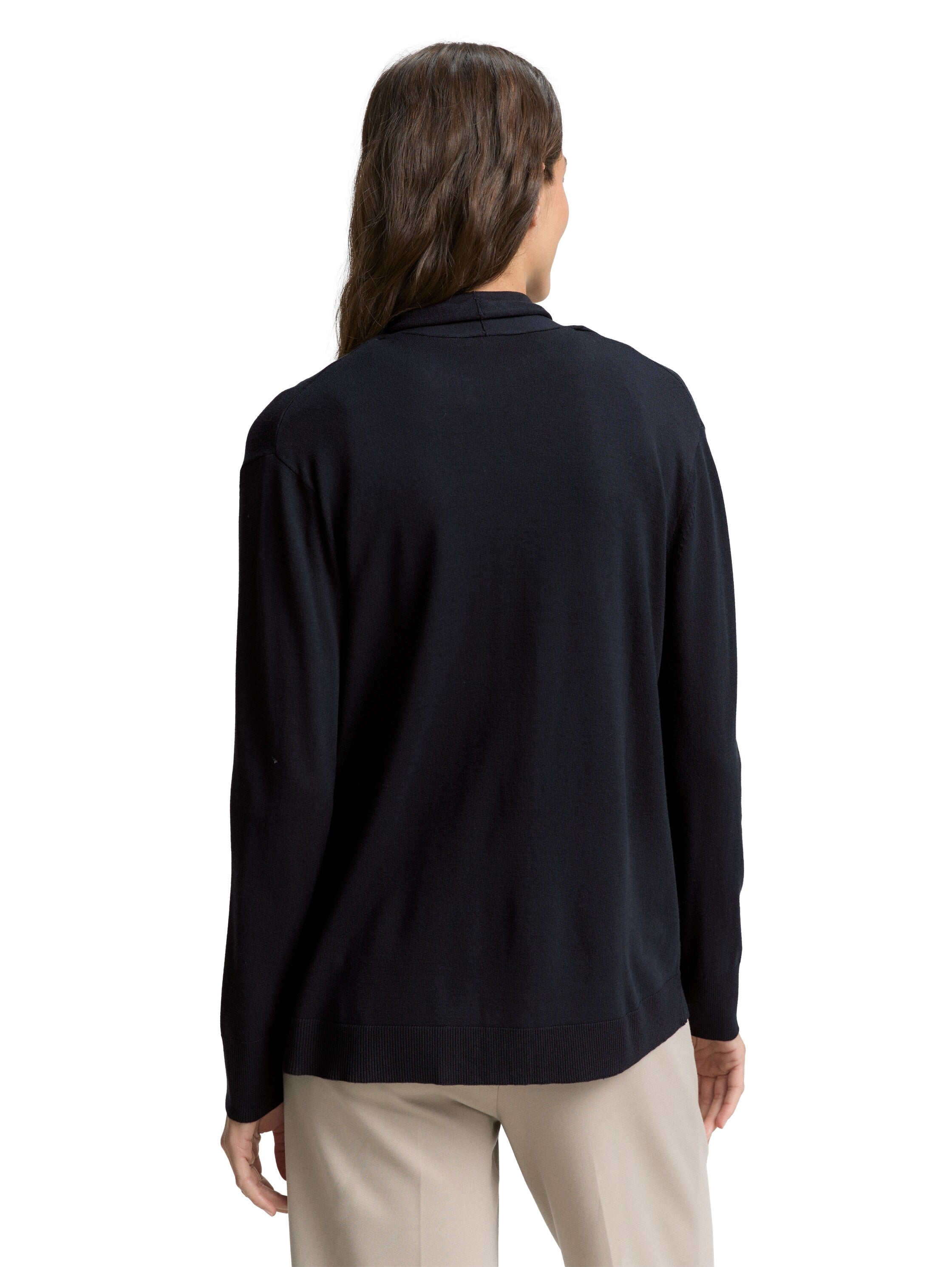 Tom Tailor Warm Cardigan With Lapel Collar
