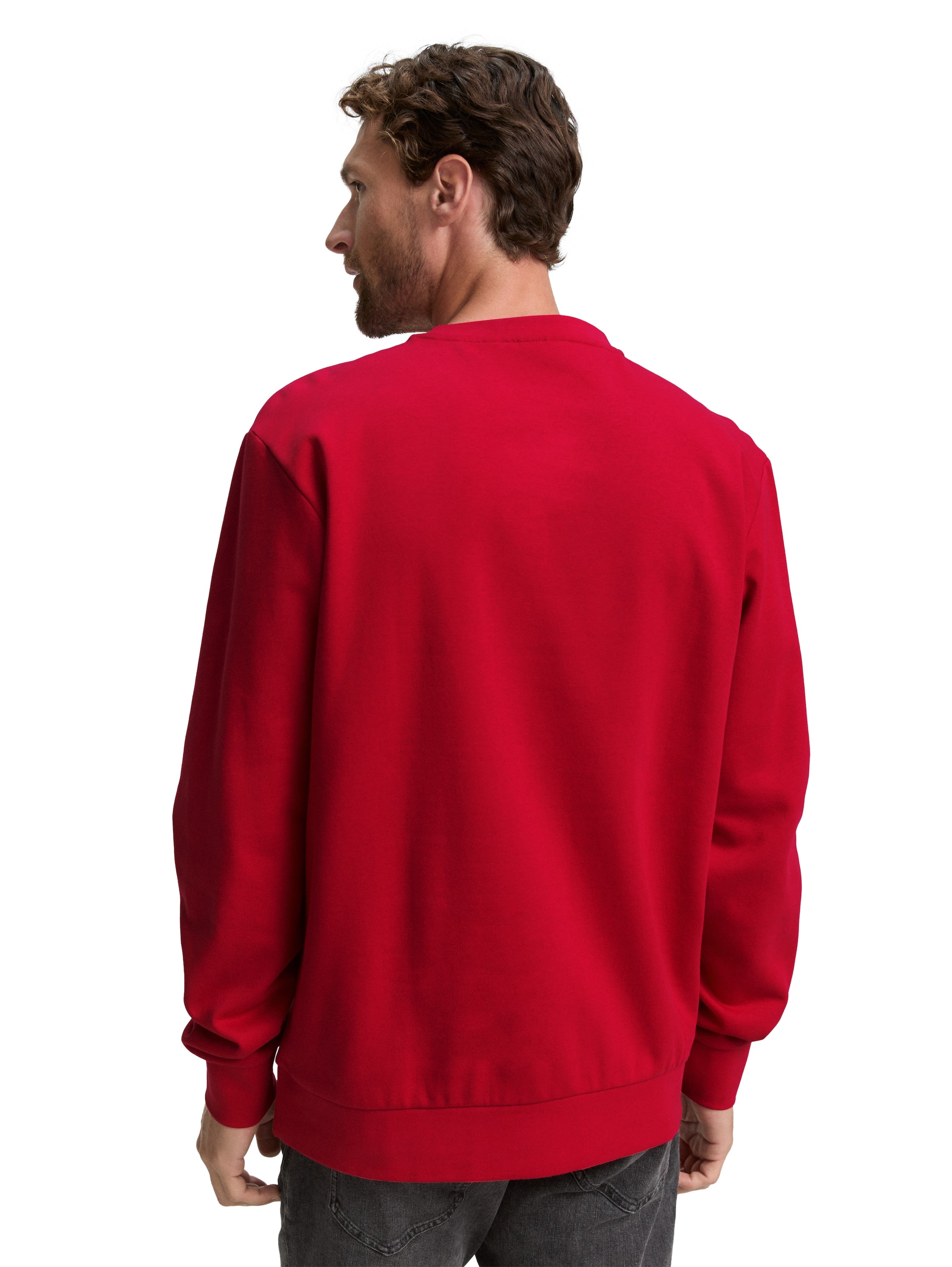 Tom Tailor Basic Red Sweater With Plain Color