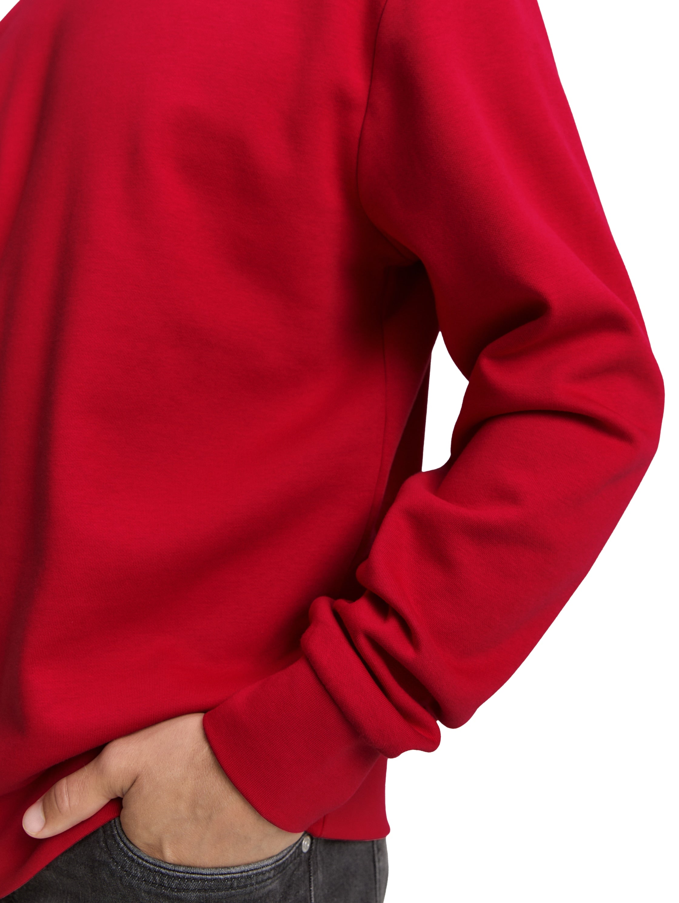 Tom Tailor Basic Red Sweater With Plain Color