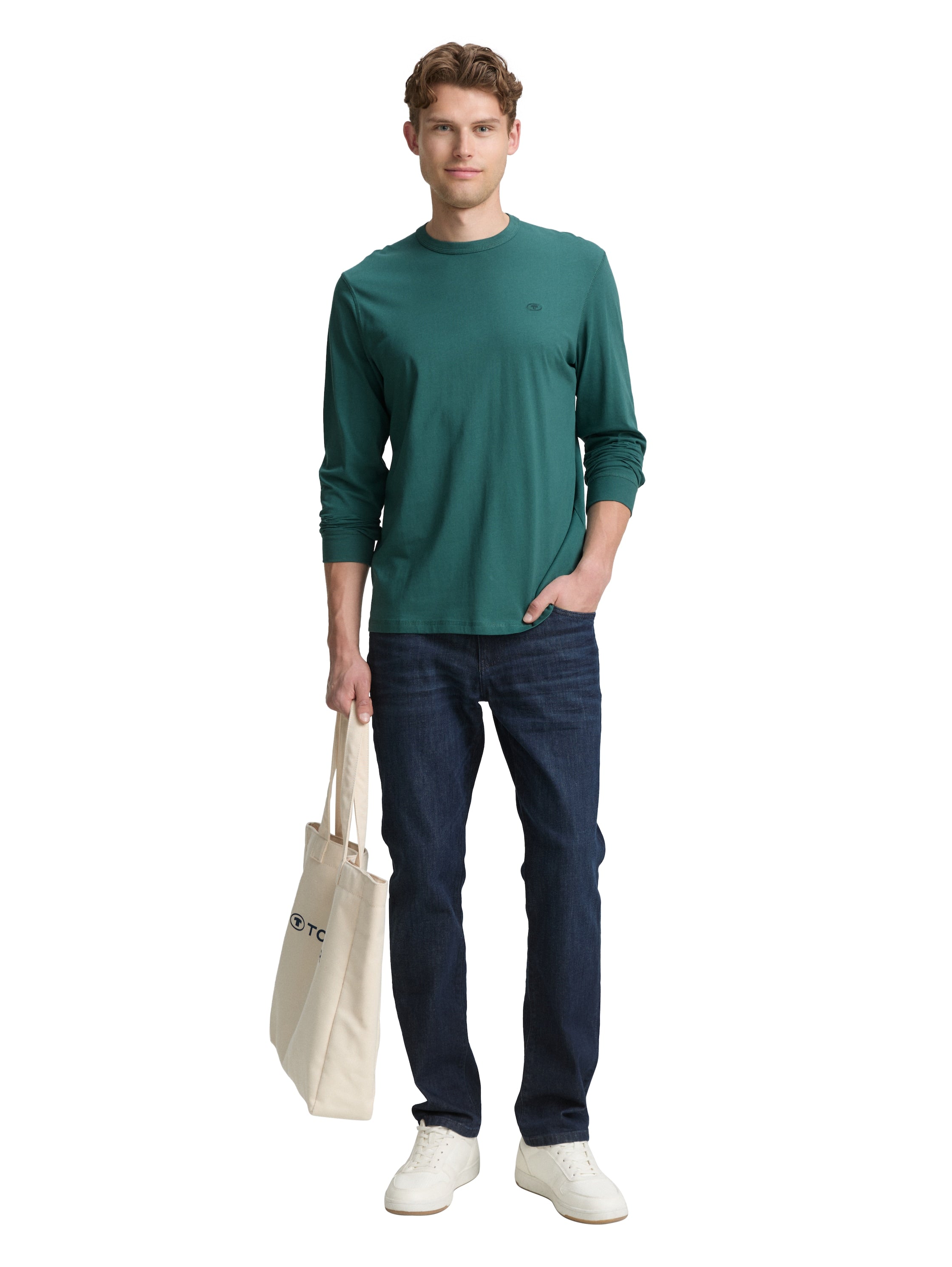 Tom Tailor Basic Long Sleeved Green Sweater