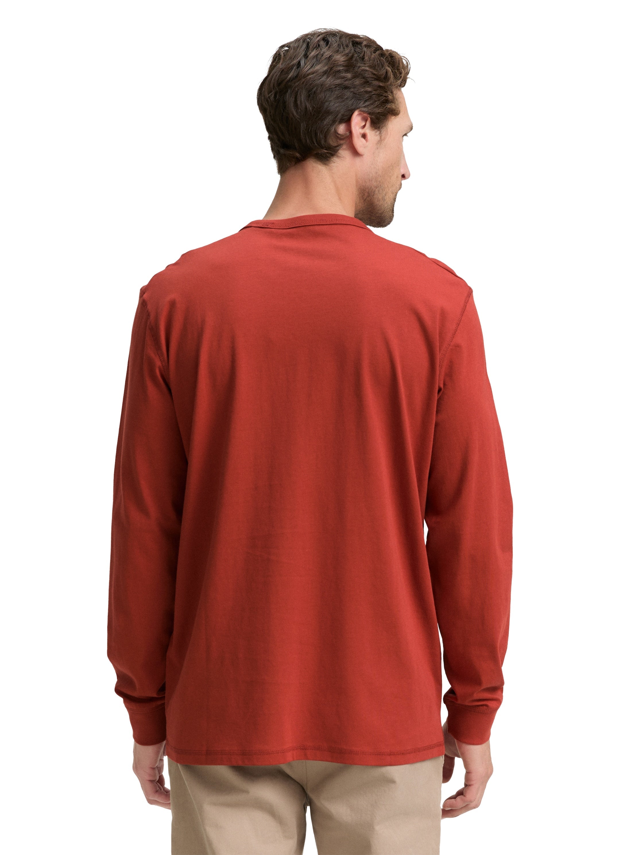 Tom Tailor Basic Long Sleeved Velvet Red Sweater
