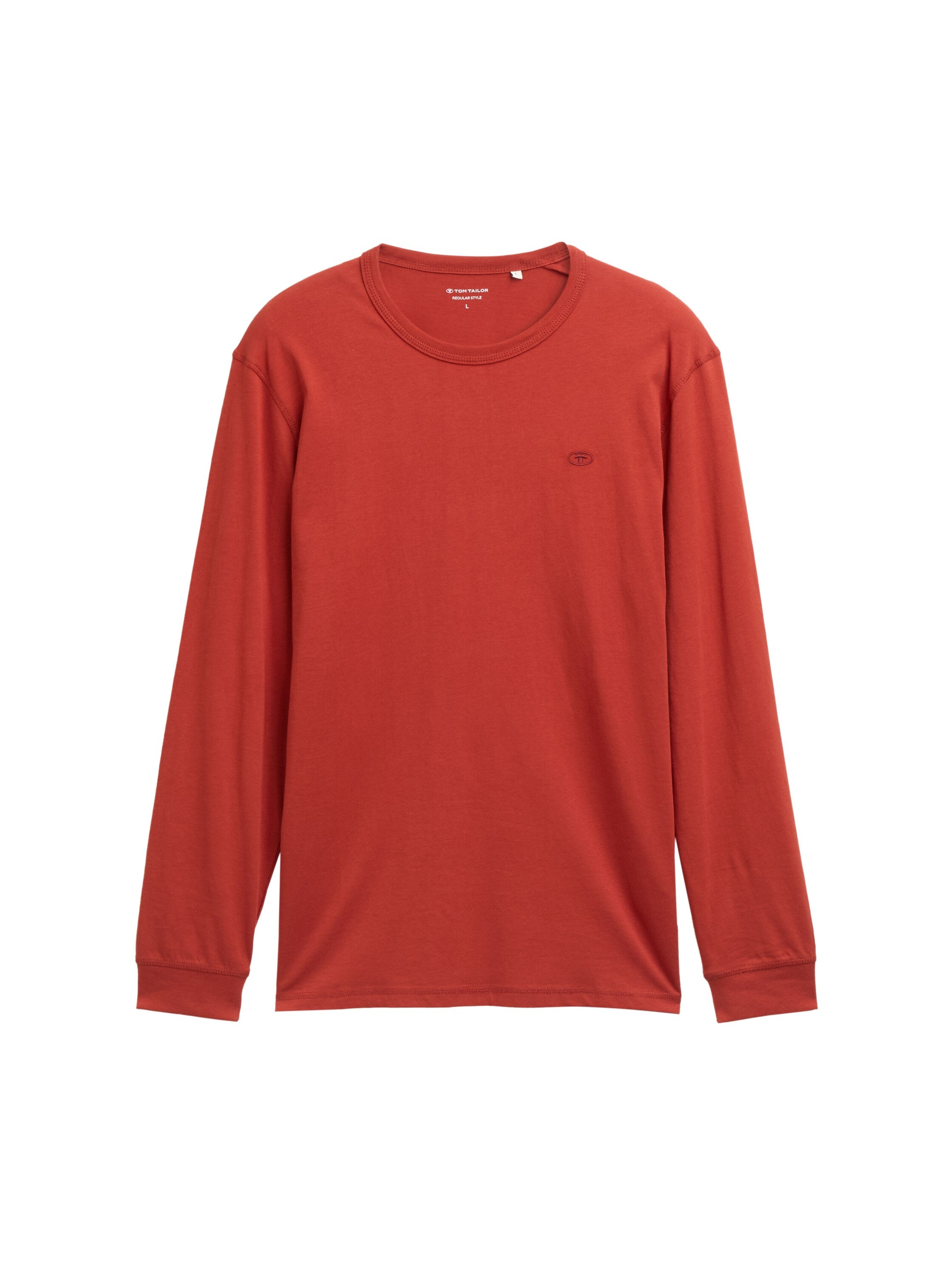 Tom Tailor Basic Long Sleeved Velvet Red Sweater