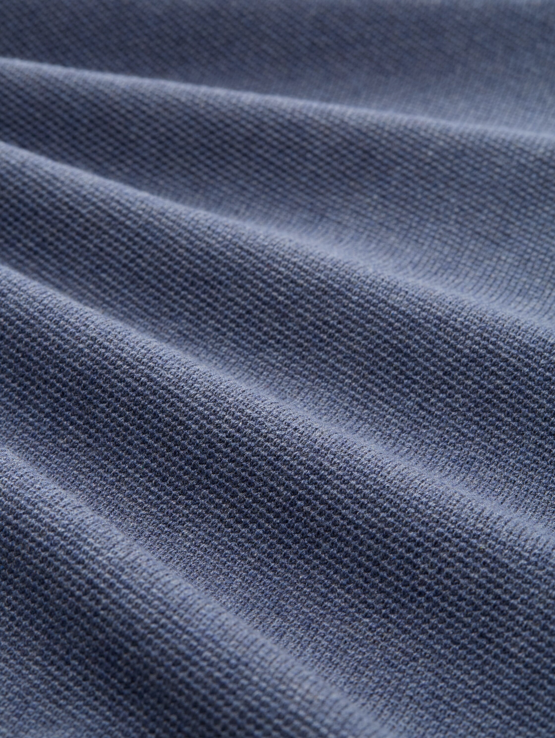 Tom Tailor Knitted Blue Grey Sweater With V- Neck Collar