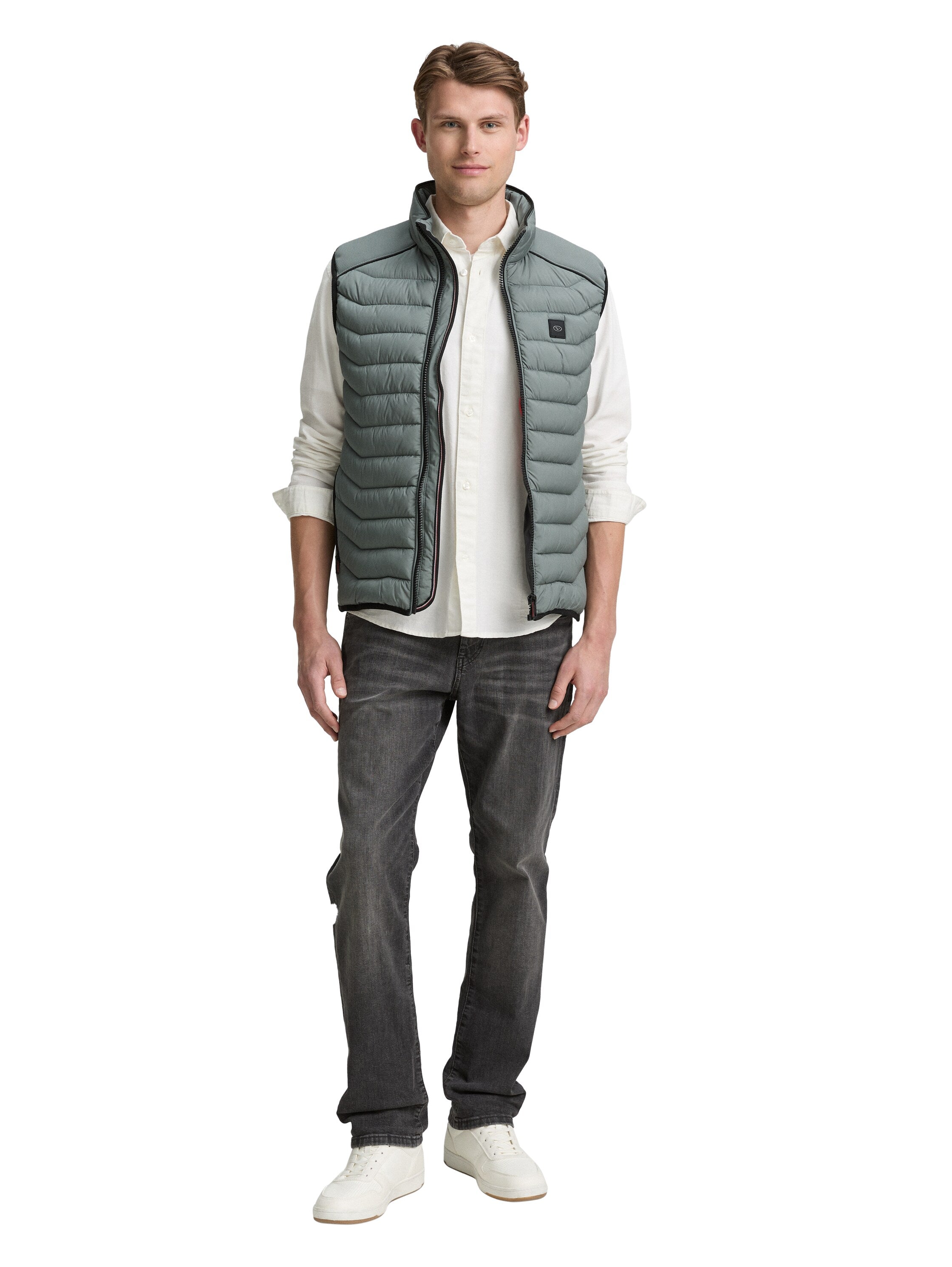 Tom Tailor Green Vest With Elastic Side