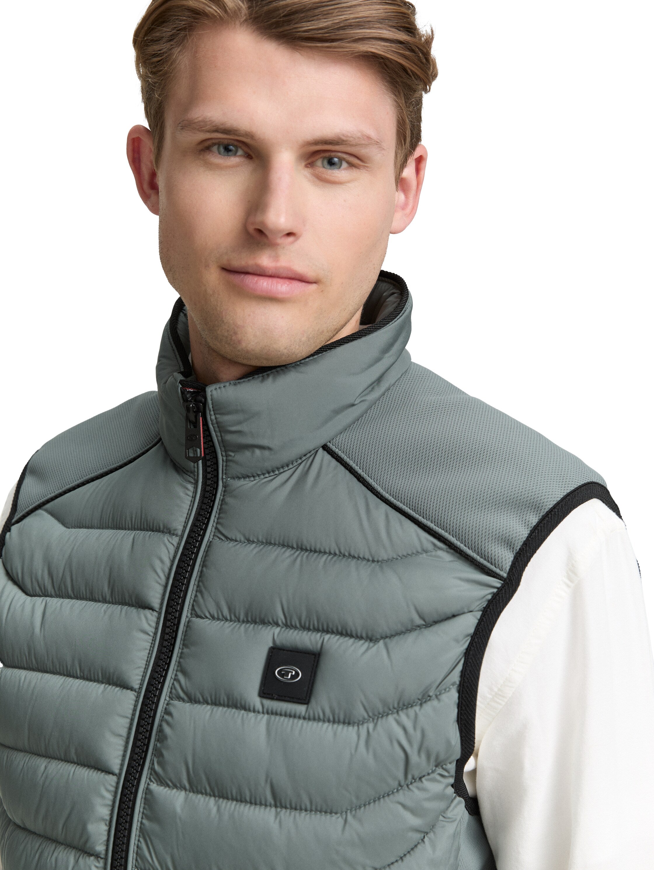 Tom Tailor Green Vest With Elastic Side