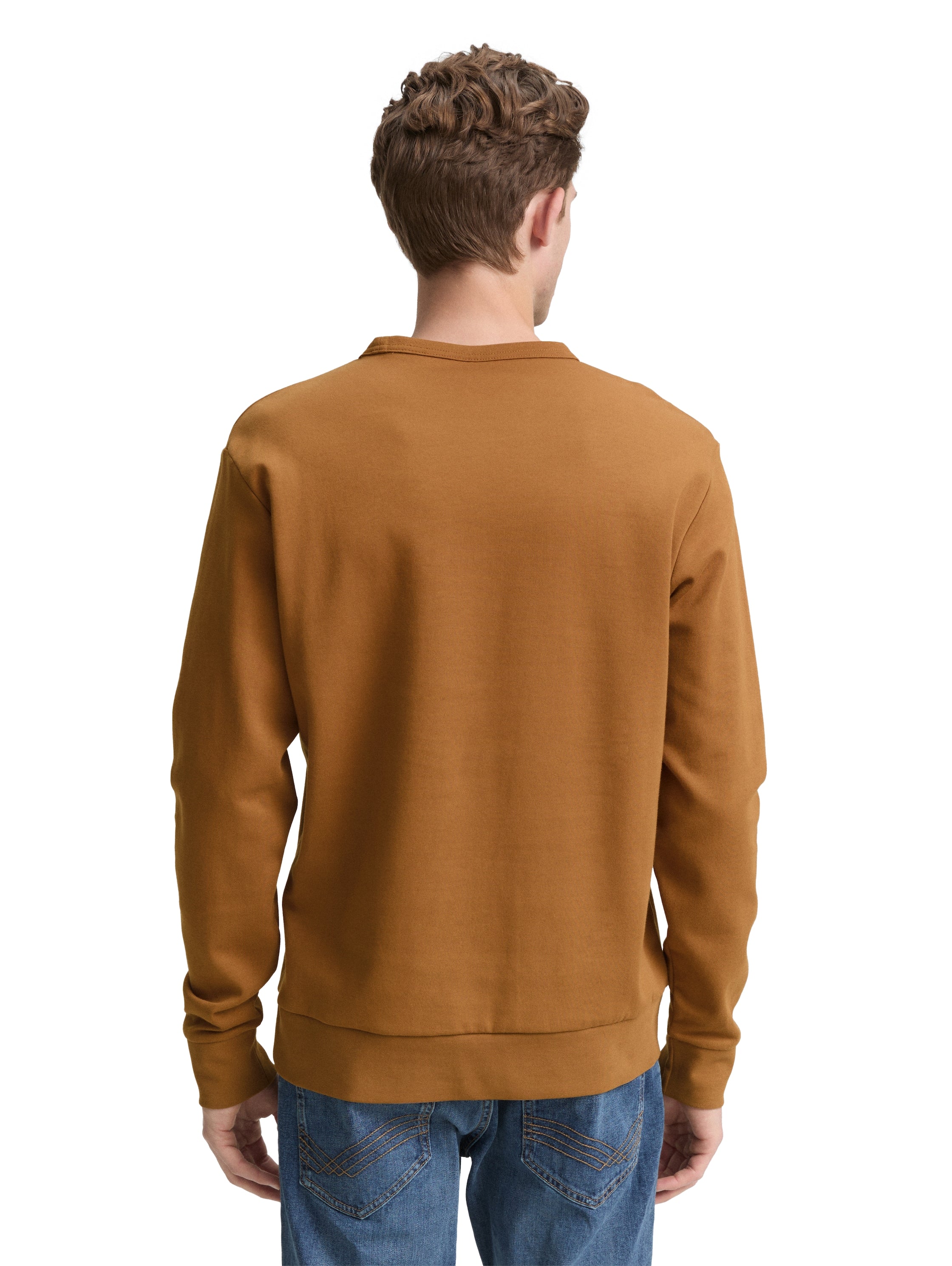 Tom Tailor Camel Sweater With Front Logo