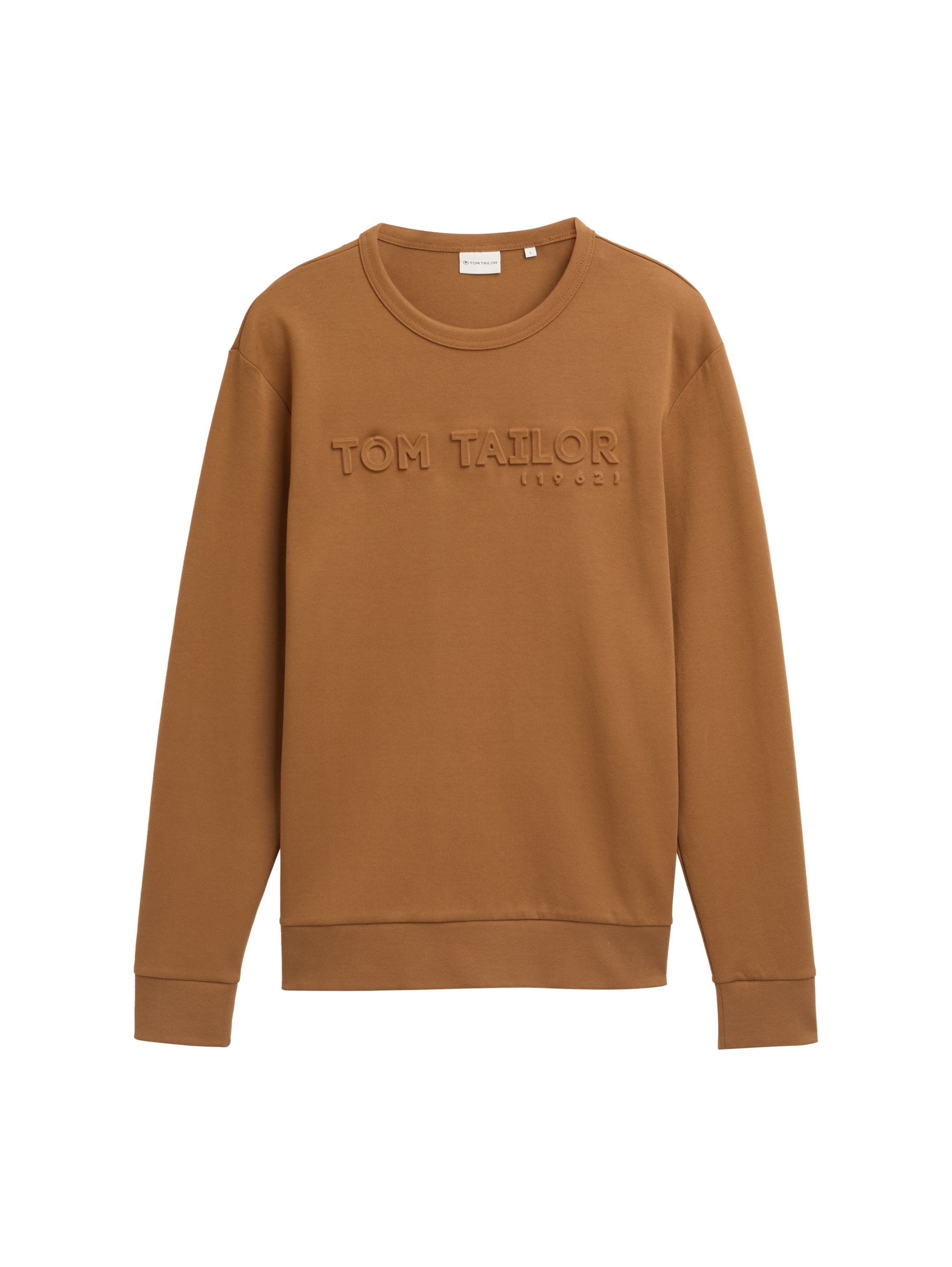 Tom Tailor Camel Sweater With Front Logo
