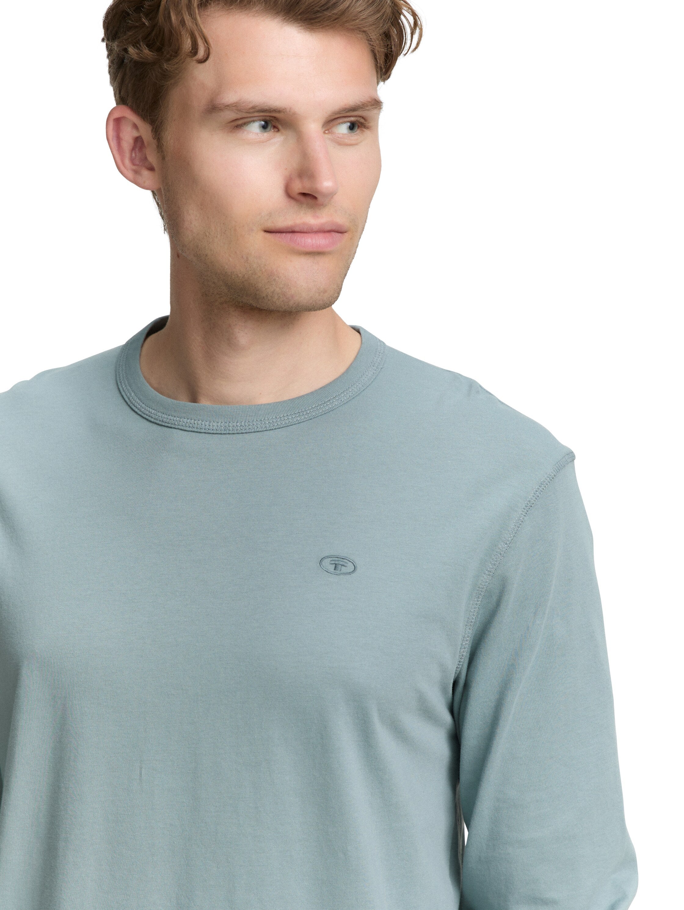 Tom Tailor Basic Long Sleeved Grey Mint Sweater