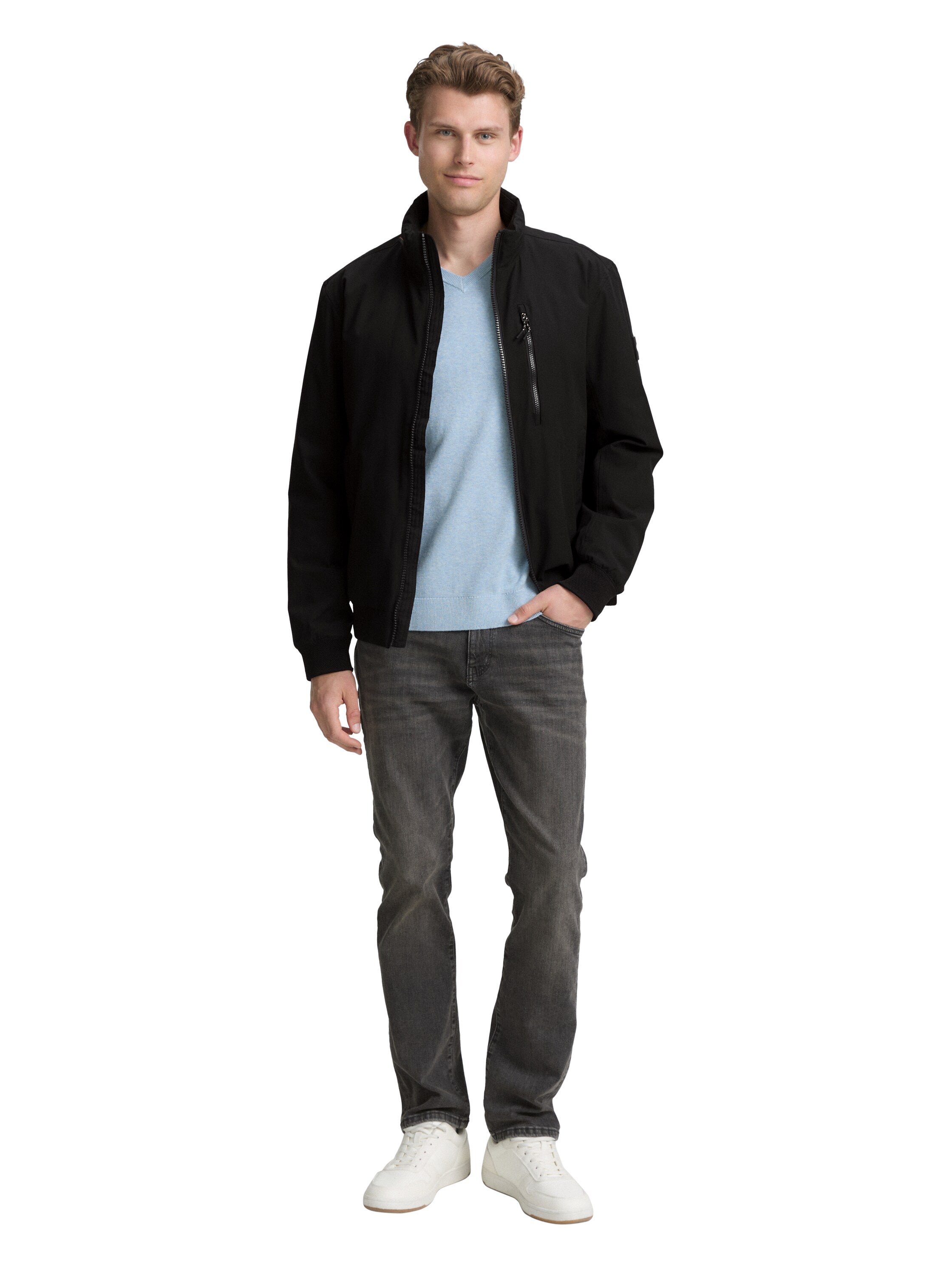 Tom Tailor Quilted Black jacket With Hood