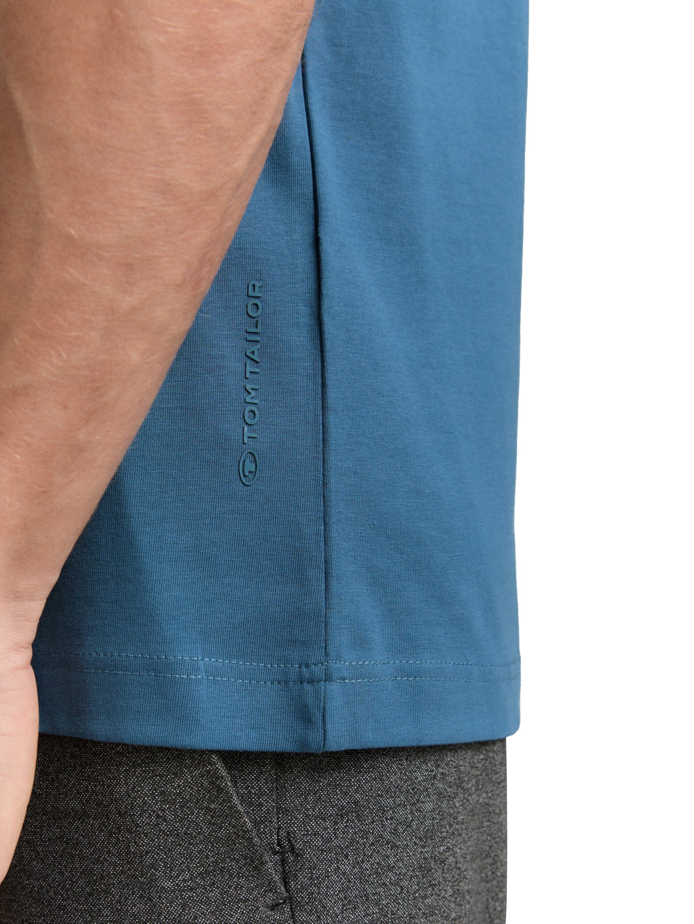 Tom Tailor Slim Fit Blue T-shirt with Stretch