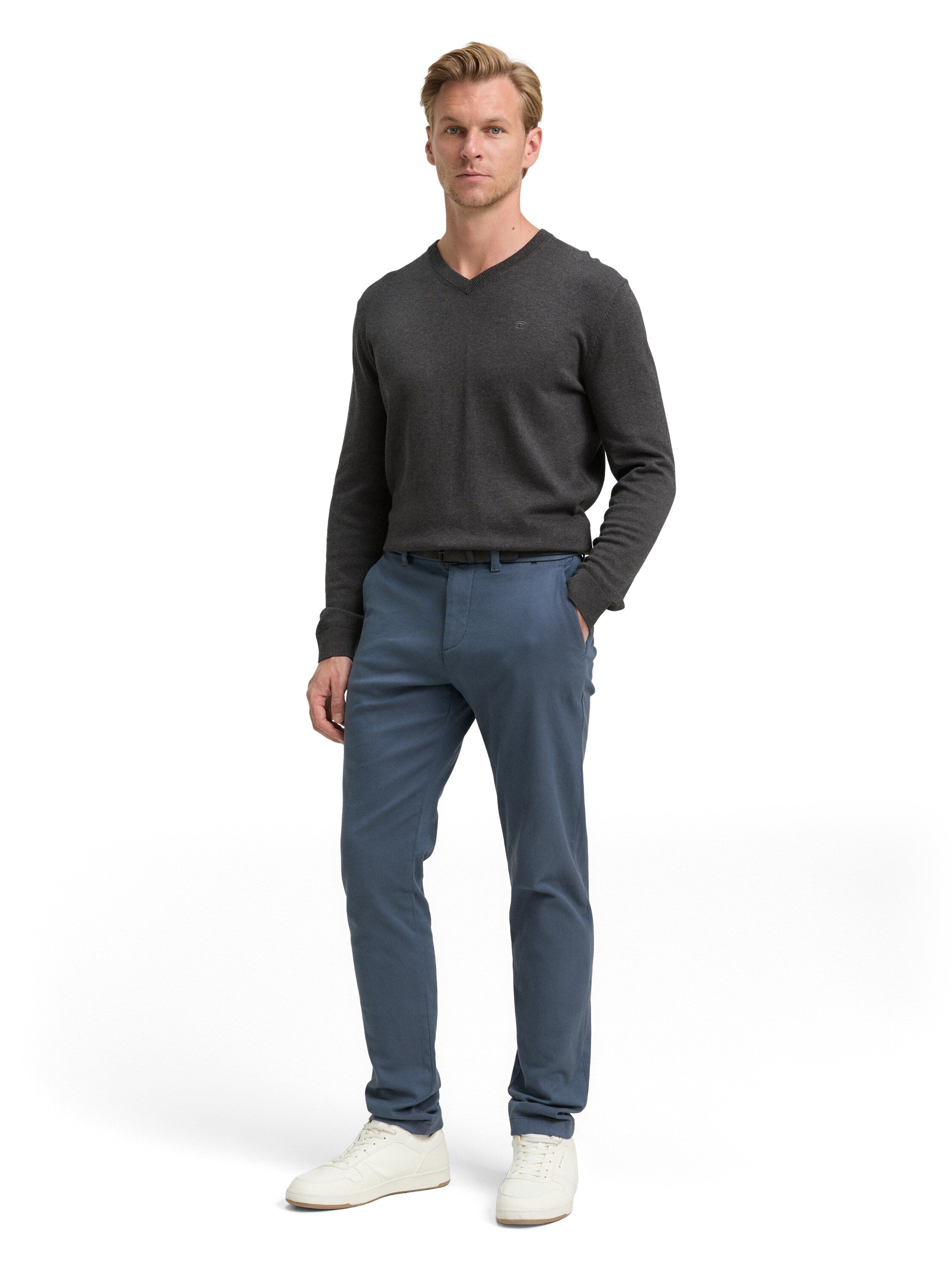 Tom Tailor Travis Slim Tael Grey Chino With Belt