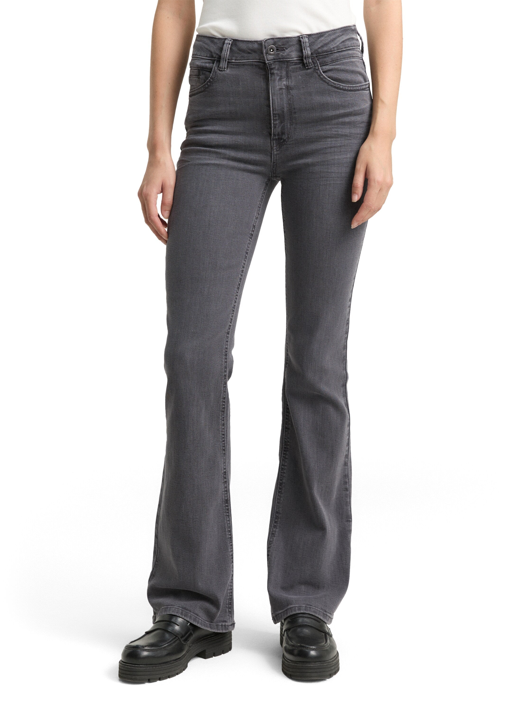Tom Tailor Boot Cut Grey Denim Jeans With Stretch