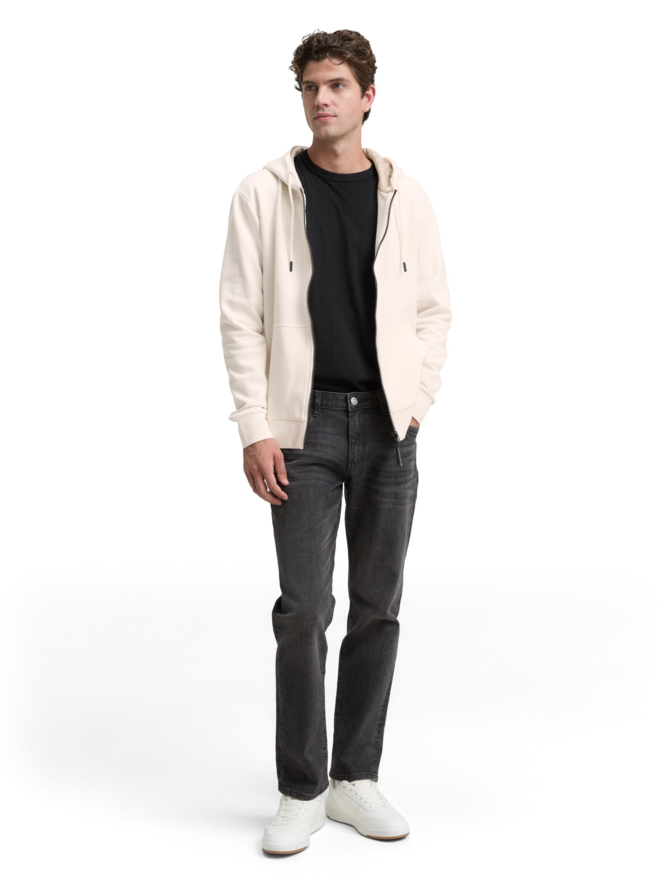 Tom Tailor Basic Offwhite Hooded Jacket